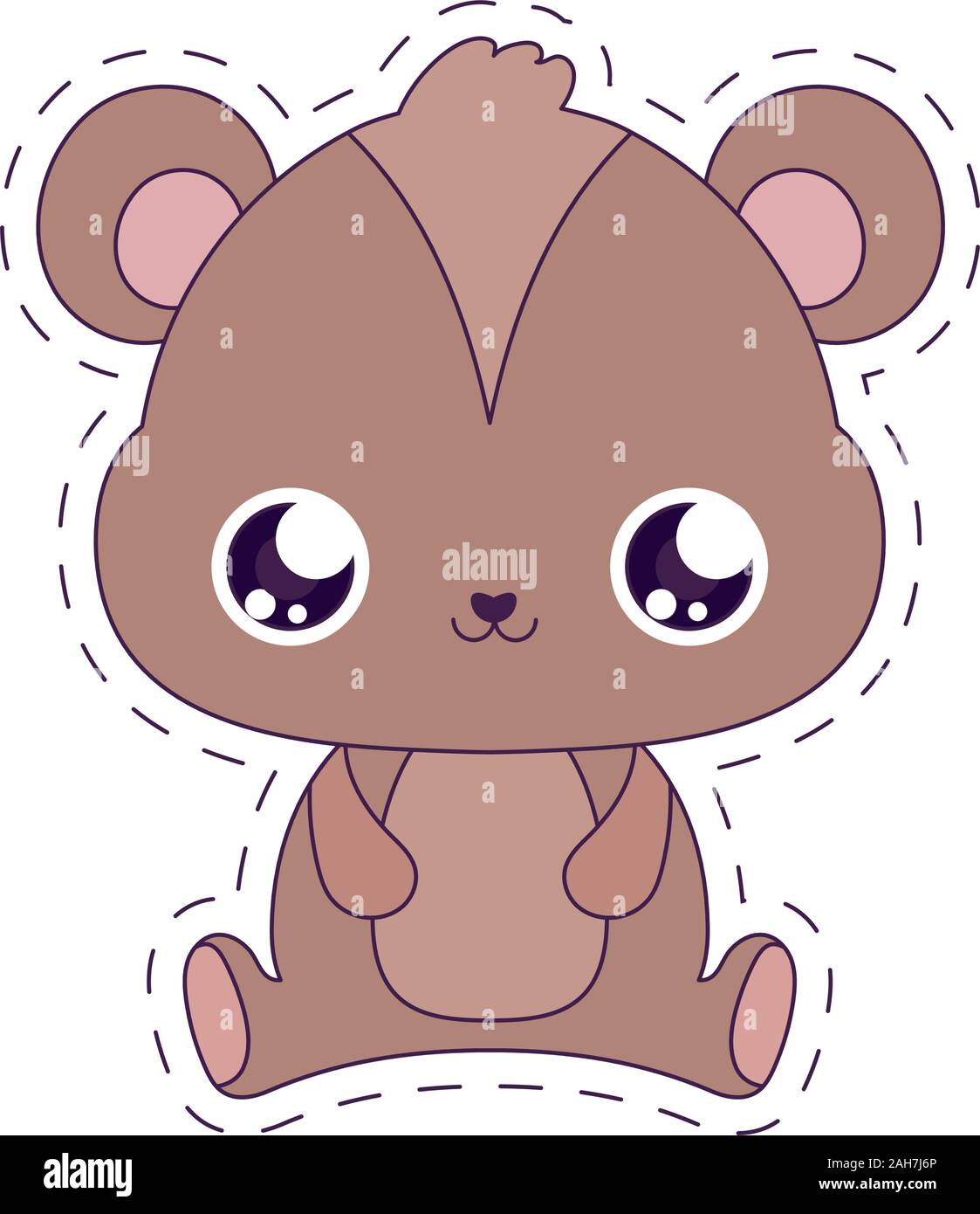 Design Dessin Anime Ours Kawaii Mignon Petit Personnage Drole Et Expression Theme Emoticone Vector Illustration Image Vectorielle Stock Alamy