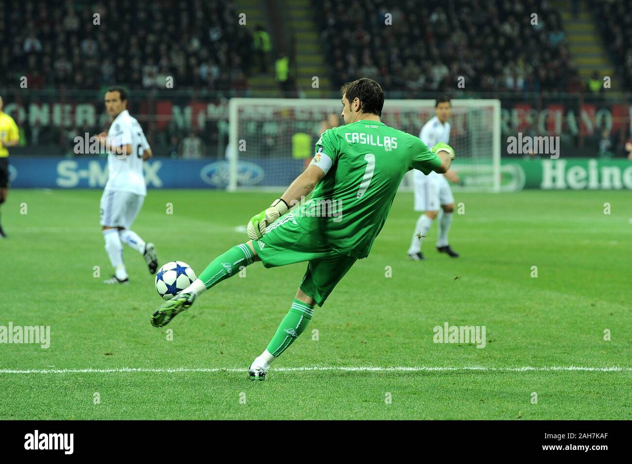 Milan, Italie , 03 novembre 2010, 'un' Siro Stadium, Ligue des champions 2010/2011, l'AC Milan - Real Madrid CF : Iker Casillas pendant le match Banque D'Images