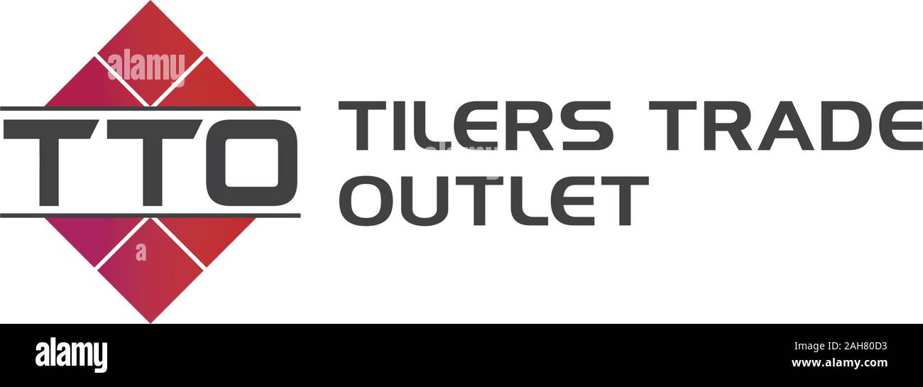 Logo du commerce carreleurs Concept, Design Simple, l'immobilier, développeur, rouge foncé, brun Illustration de Vecteur