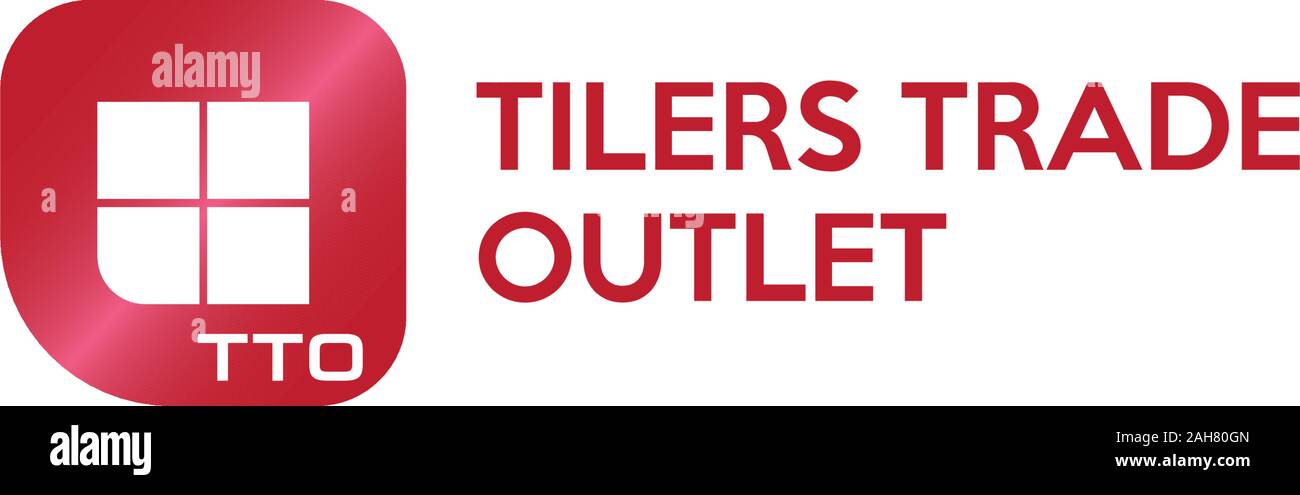 Logo du commerce carreleurs Concept, Design Simple, l'immobilier, développeur, rouge foncé, Abstarct Fenêtre Carrelage comme Illustration de Vecteur