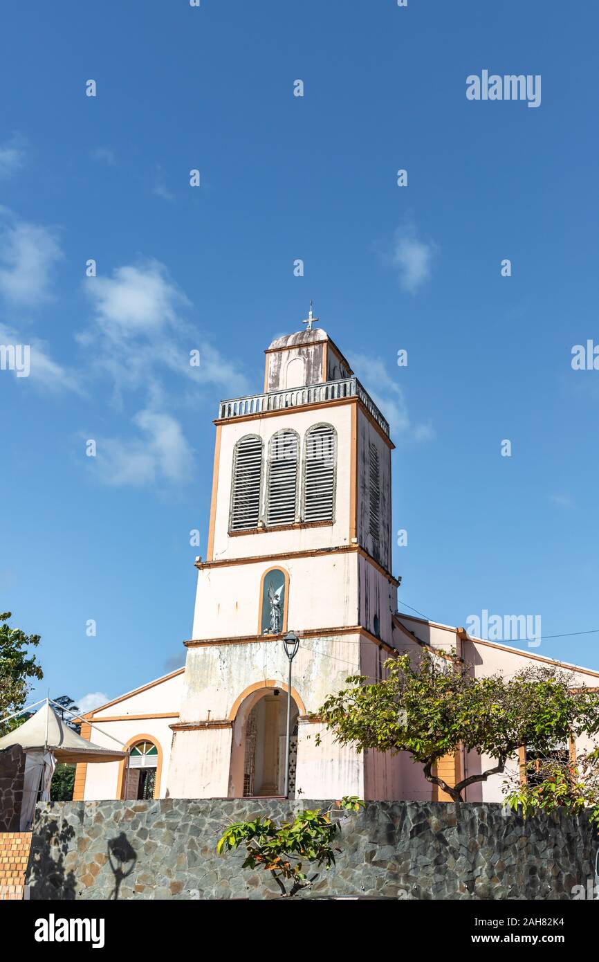Église de la Sainte Trinité dans la Trinité, Martinique, France Banque D'Images