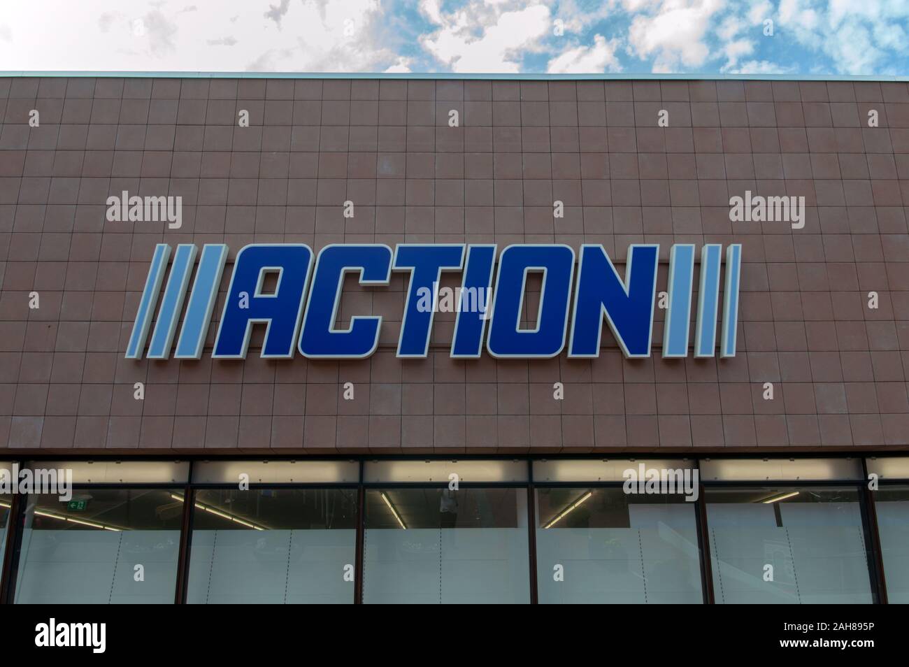 Action de panneaux Shop à Amstelveen Pays-Bas 2019 Banque D'Images Action de panneaux Shop à Amstelveen Pays-Bas 2019 Banque D'Images