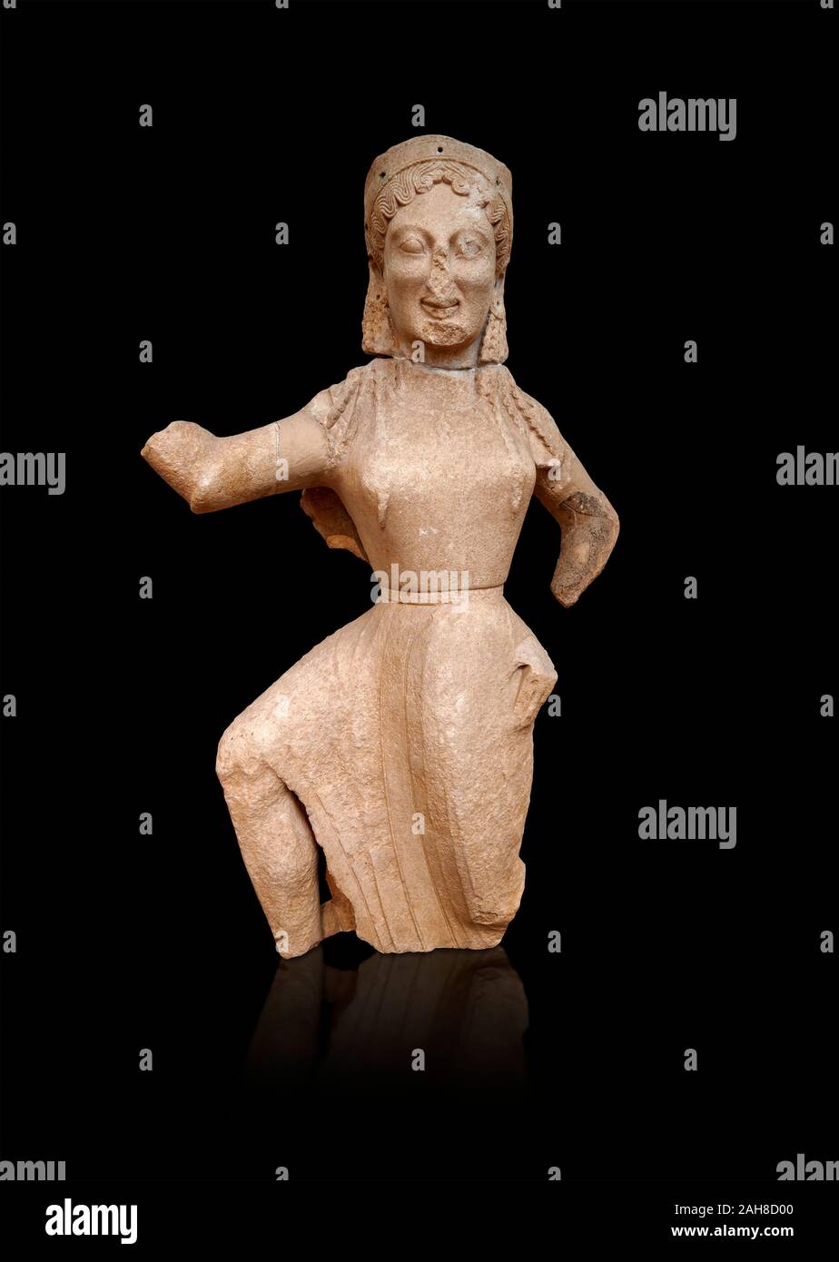 Parianmarble archaïque grecque ancienne statue d'un Nike par Archermos, ion de Chios trouvés Delos, vers 550 avant J.-C., Musée National Archéologique d'Athènes. N Cat Banque D'Images