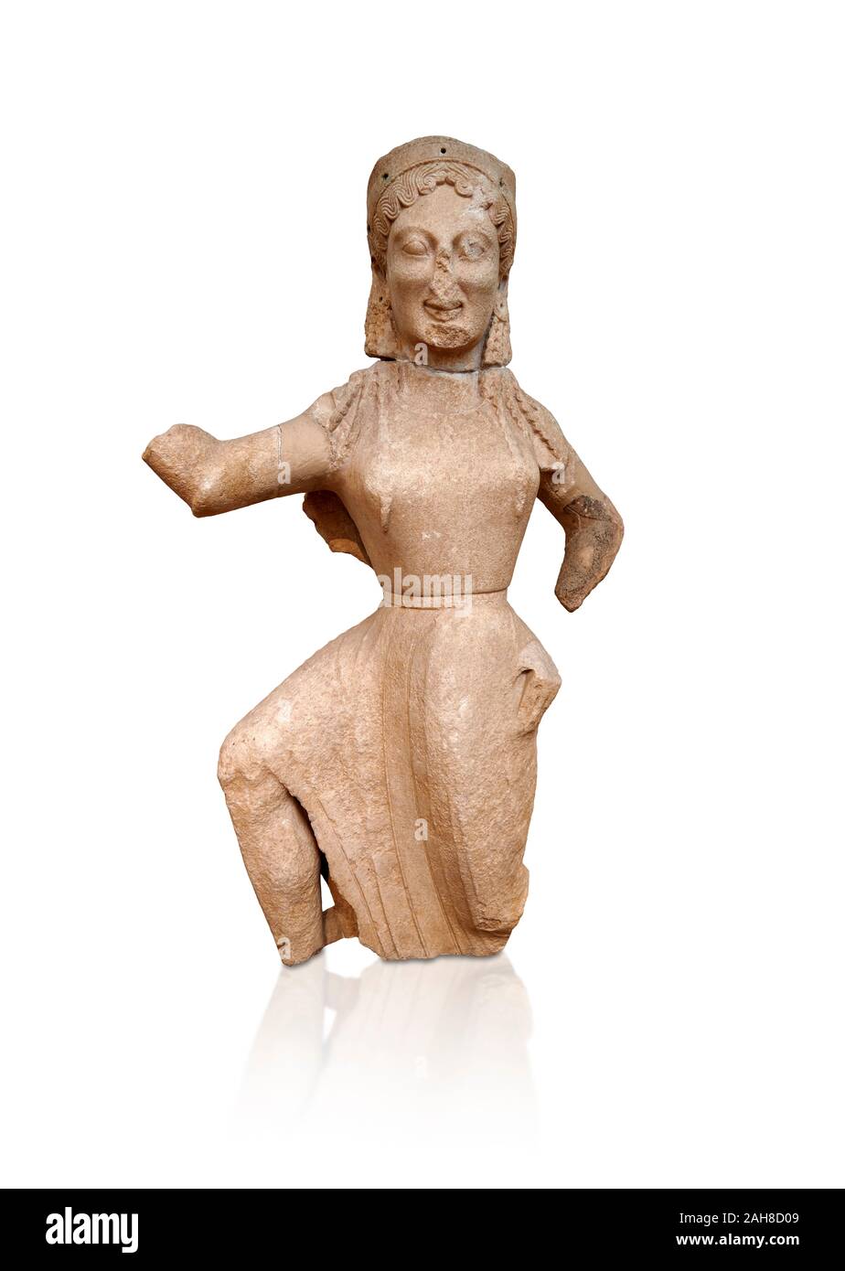 Parianmarble archaïque grecque ancienne statue d'un Nike par Archermos, ion de Chios trouvés Delos, vers 550 avant J.-C., Musée National Archéologique d'Athènes. N Cat Banque D'Images
