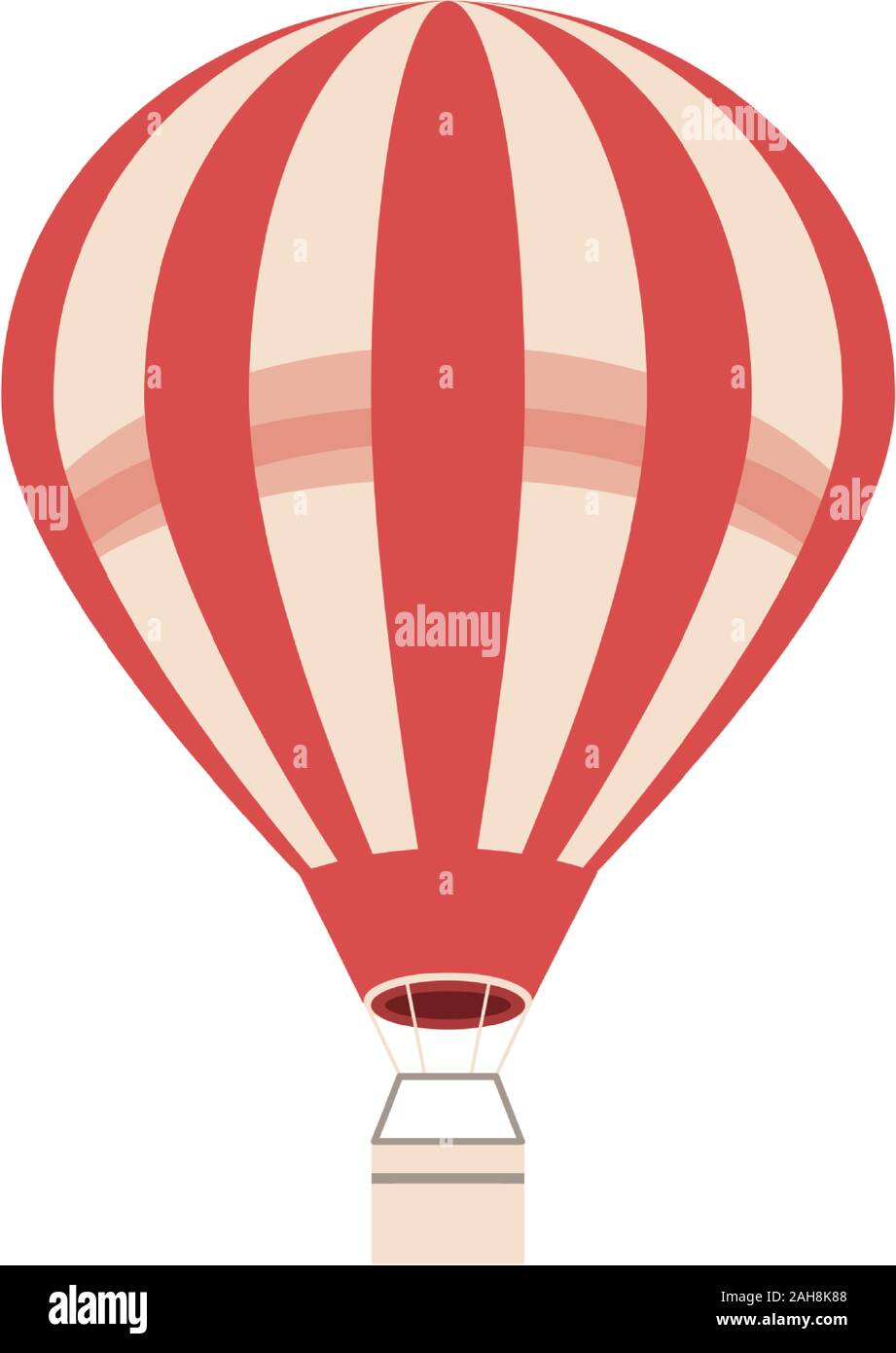 Hot air ballon icône isolé voyage Illustration de Vecteur