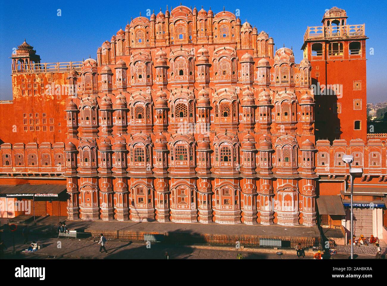 L'Inde. Jaipur. Hawa Mahal. Banque D'Images