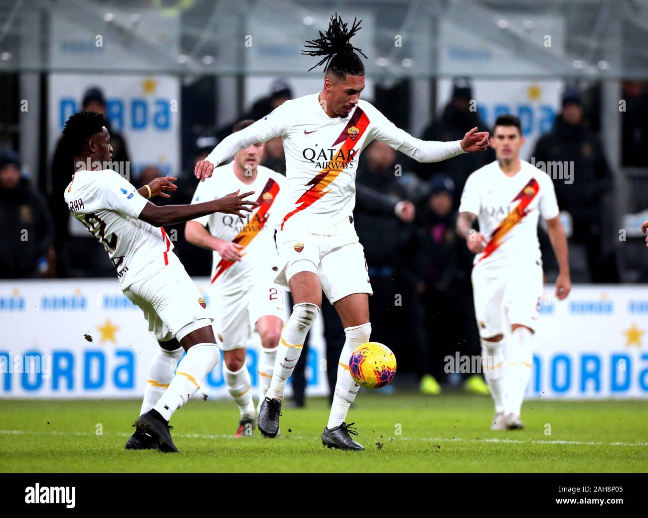 Milan, ITALIE - 06 décembre 2019: Chris Smalling en action pendant la série A 2019/2020 INTER / ROMA au stade San Siro. Banque D'Images