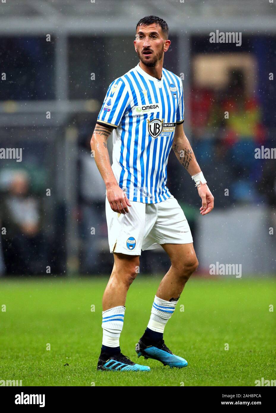 Milan, ITALIE - 01 décembre 2019: Mirko Valdifiori regarde pendant la série A 2019/2020 INTER / SPAL au stade San Siro. Banque D'Images