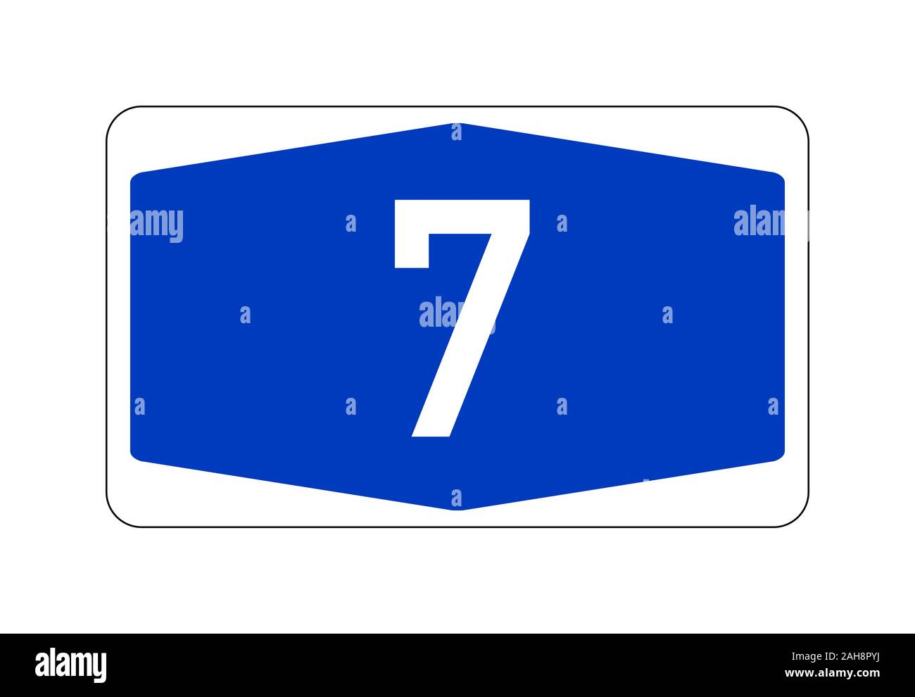 L'autoroute allemande A7 road sign Banque D'Images