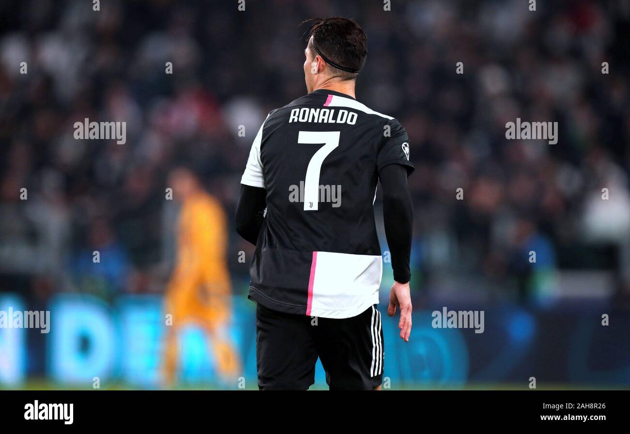 Turin, ITALIE - 26 novembre 2019: Cristiano Ronaldo se présente pendant la Ligue des Champions de l'UEFA 2019/2020 JUVENTUS / ATLETICO de MADRID à Allianz Stad Banque D'Images
