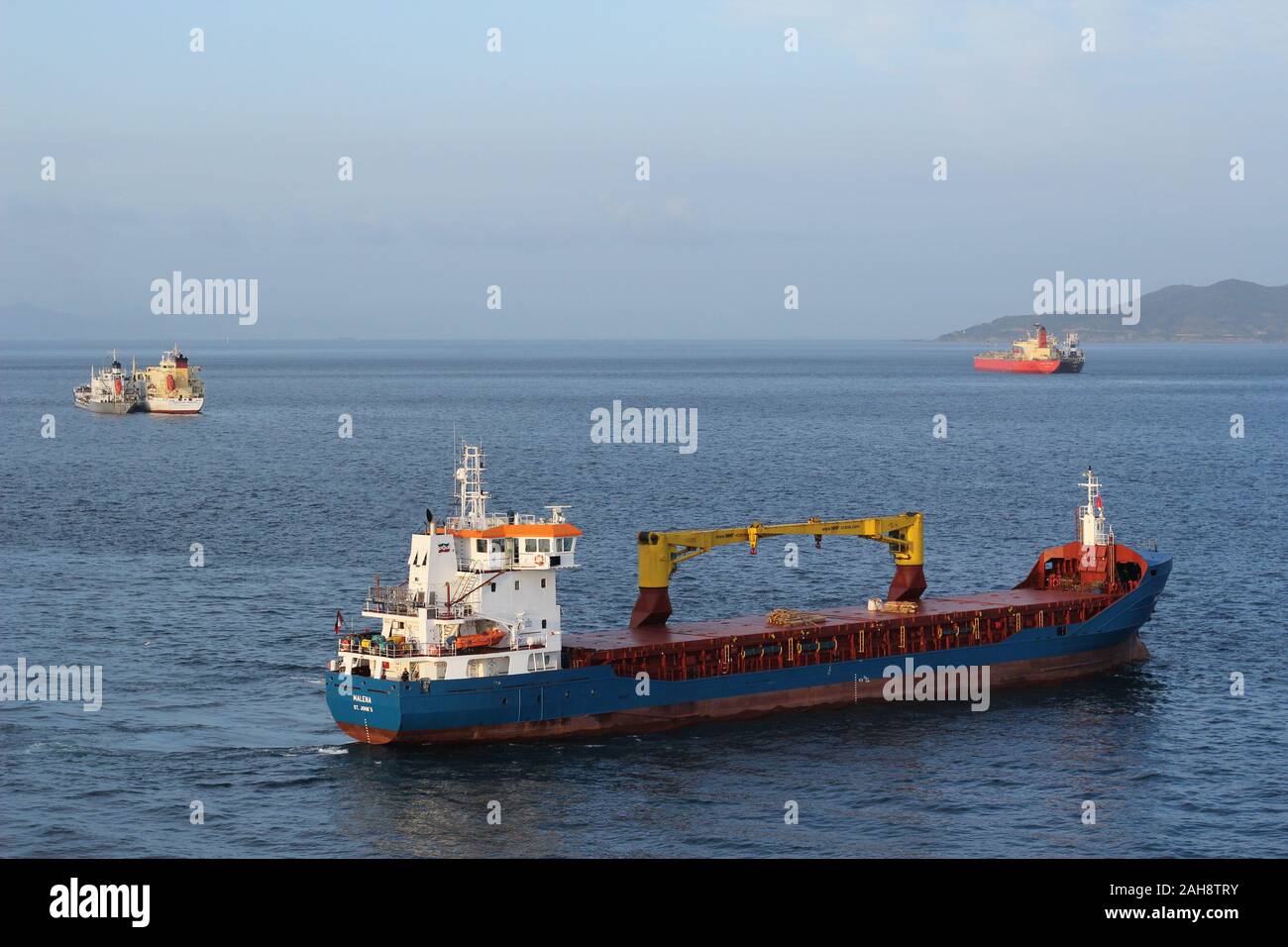 Malena cargo général IMO : 9375886 off Girbraltar Banque D'Images