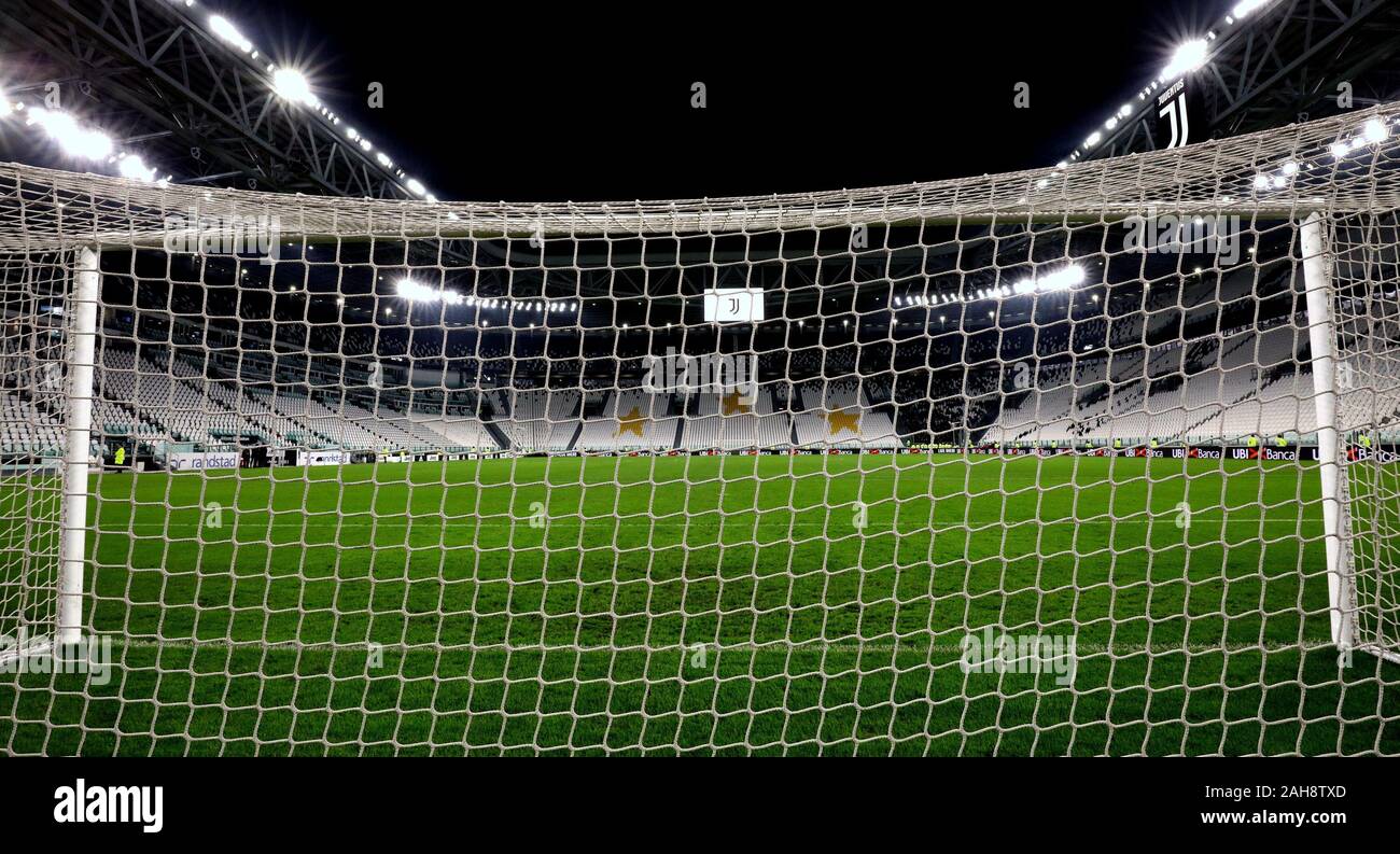 Turin, ITALIE - 10 novembre 2019: Vue générale à l'intérieur du stade après la Serie A 2019/2020 JUVENTUS / MILAN au stade Allianz. Banque D'Images