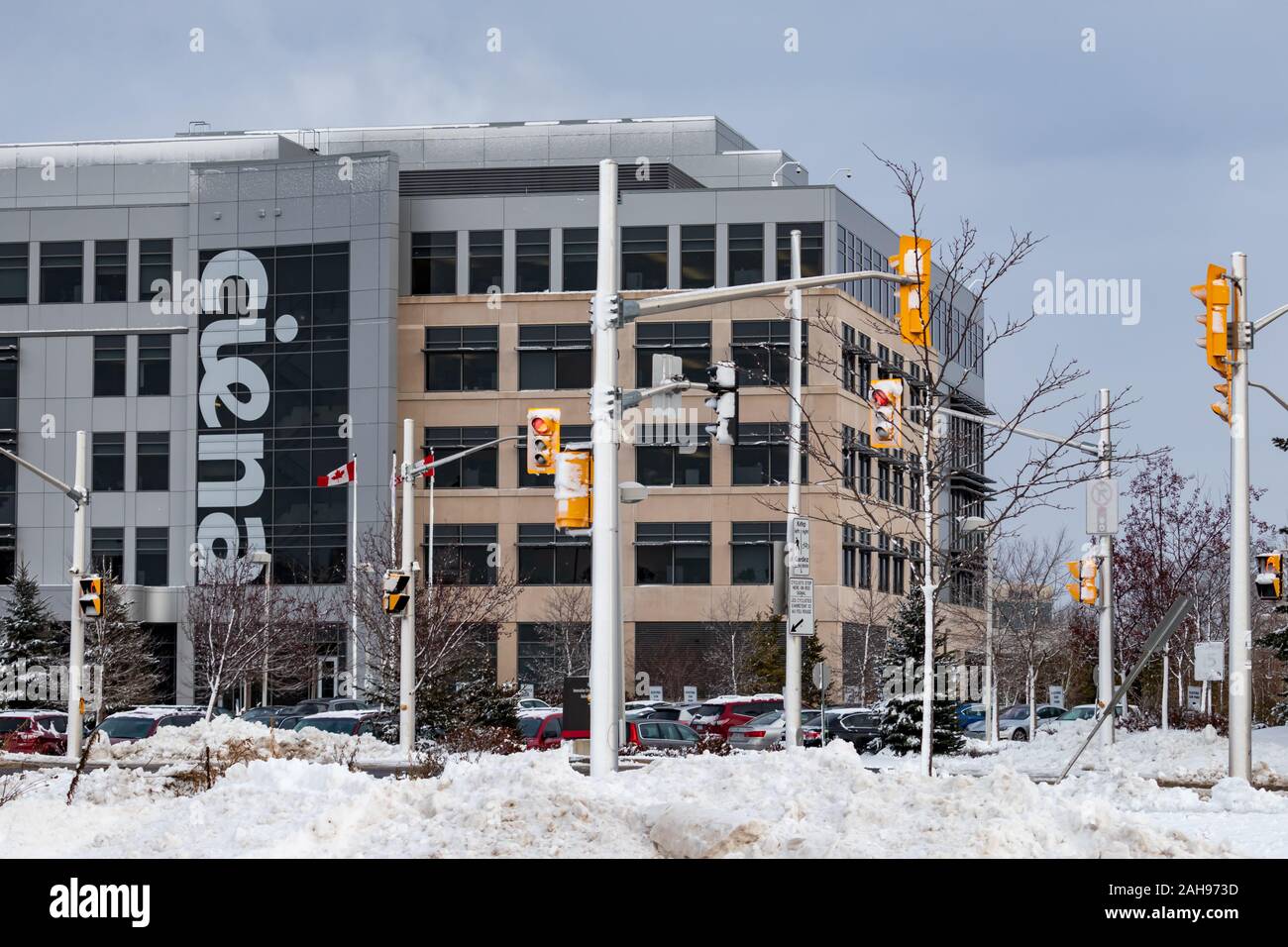 Les bureaux de Ciena Corporation à Ottawa ont fait des nouvelles en 2020 lorsqu'un employé a présenté le premier cas régional de COVID-19 du nouveau coronavirus. Banque D'Images