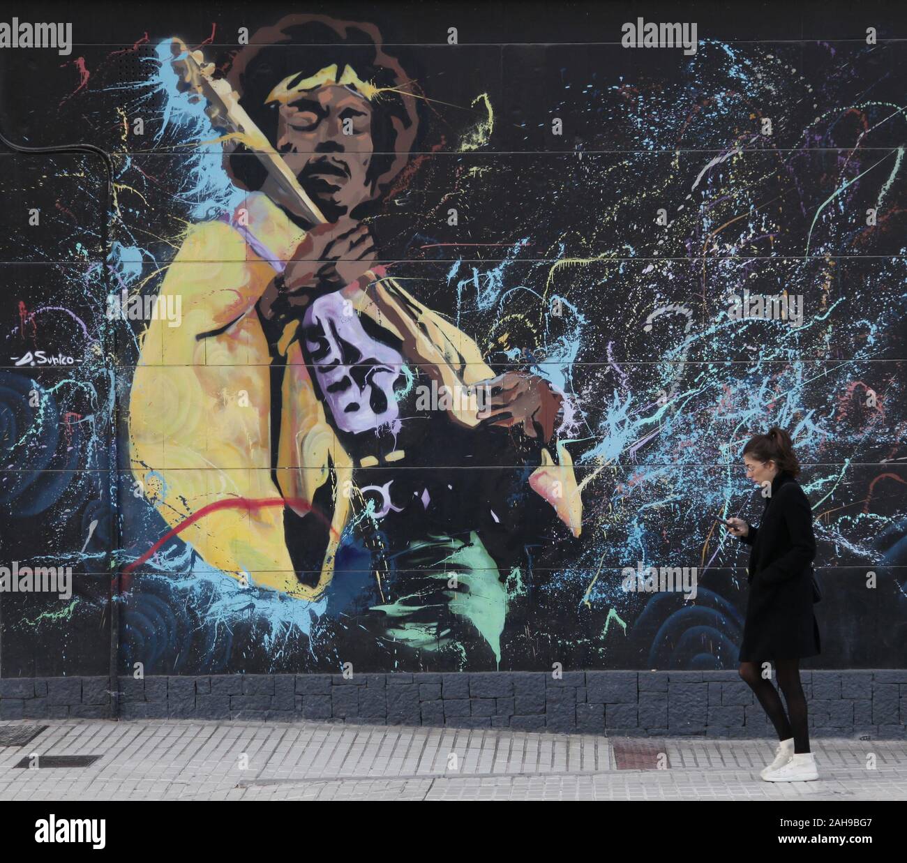 James Marshall ''Jimi'' Hendrix né Johnny Allen Hendrix 1942 – 1970.'Member' du 27 Club;musiciens, artistes, acteurs qui sont morts à l'âge de 27 ans Banque D'Images