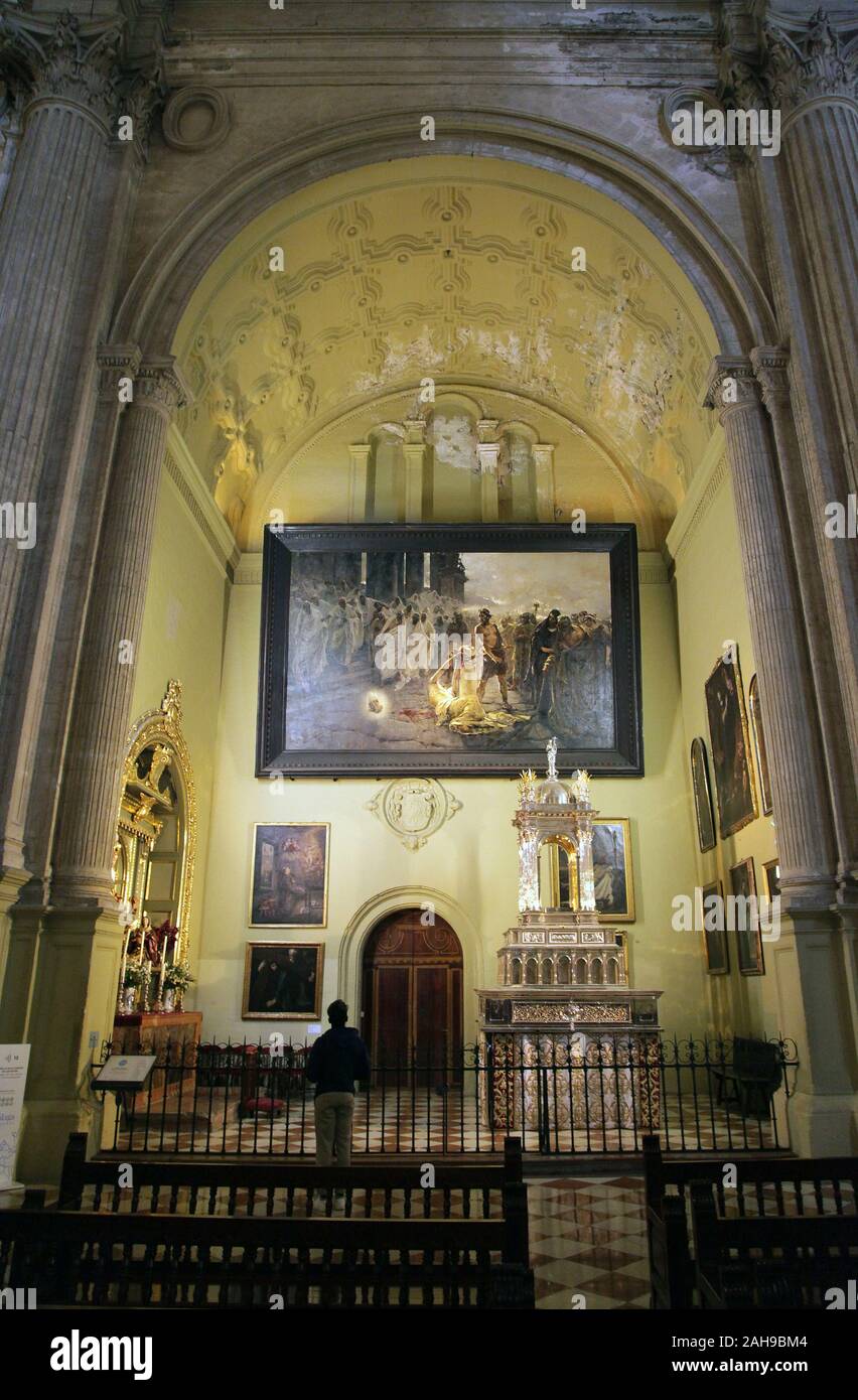 Chapelle de la Vierge des rois de la cathédrale de Notre Dame de l'Incarnation, "La Cathédrale" dans le centre-ville de Malaga Costa del Sol Andalousie Espagne Banque D'Images