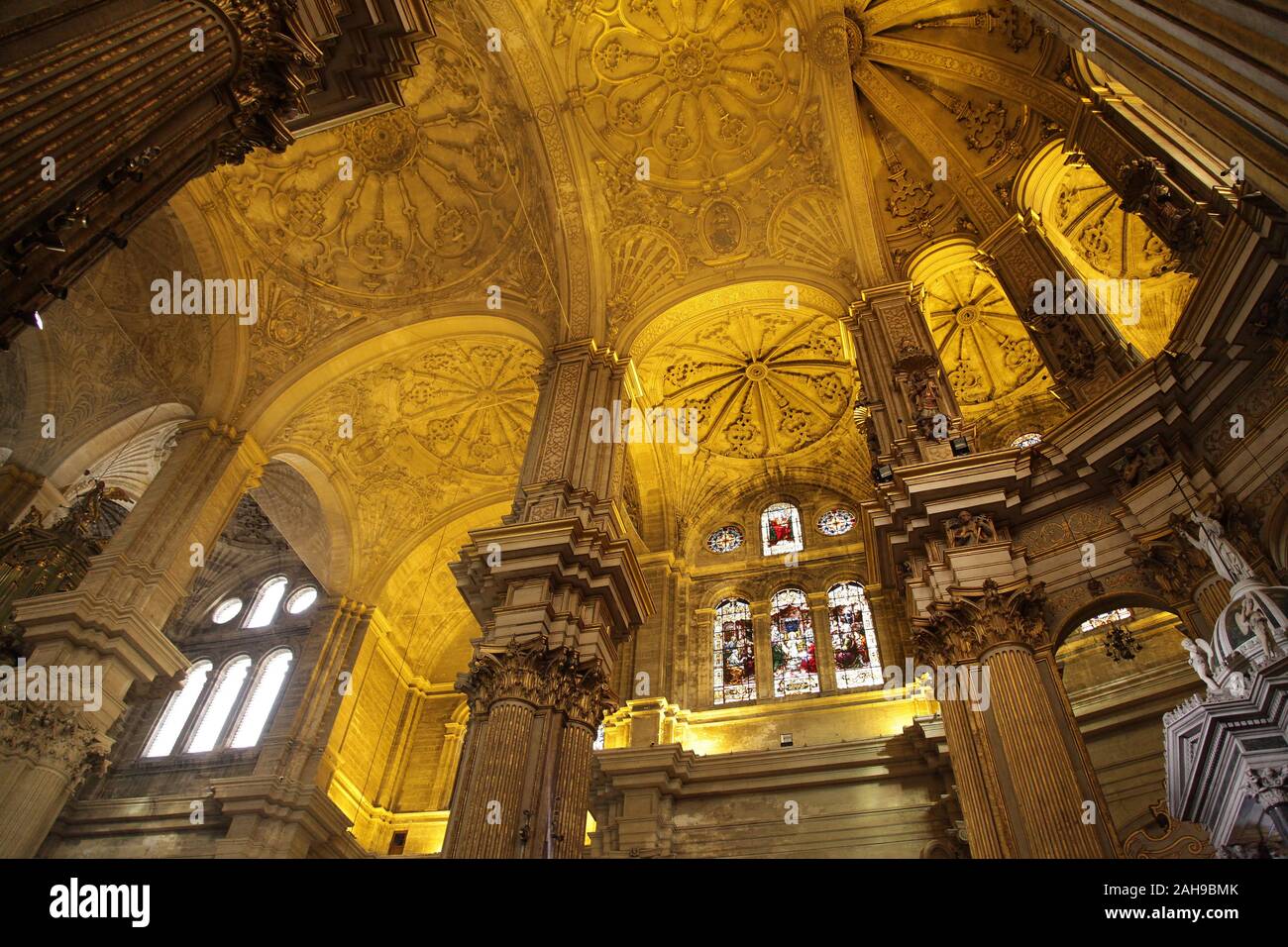 Grande chapelle à la Cathédrale de Notre Dame de l'Incarnation / 'la Cathédrale' dans le centre-ville de Malaga Costa del Sol Andalousie Espagne Banque D'Images