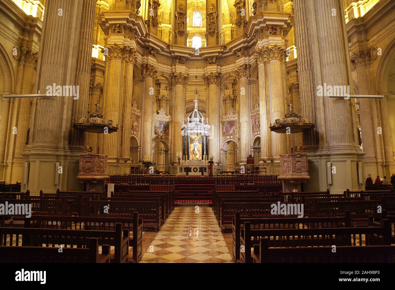 Grande chapelle à la Cathédrale de Notre Dame de l'Incarnation / 'la Cathédrale' dans le centre-ville de Malaga Costa del Sol Andalousie Espagne Banque D'Images