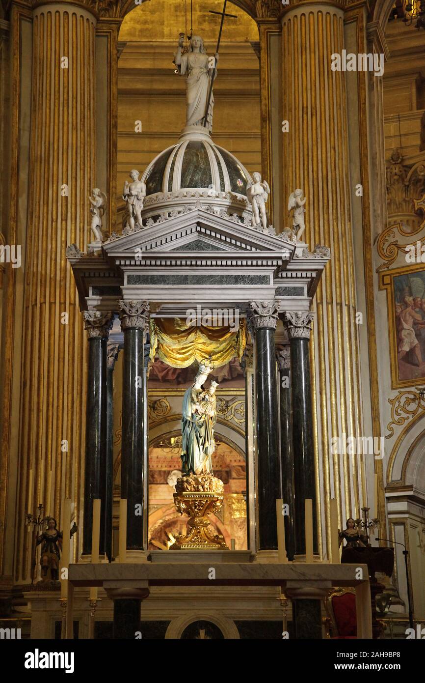 Grande chapelle à la Cathédrale de Notre Dame de l'Incarnation / 'la Cathédrale' dans le centre-ville de Malaga Costa del Sol Andalousie Espagne Banque D'Images