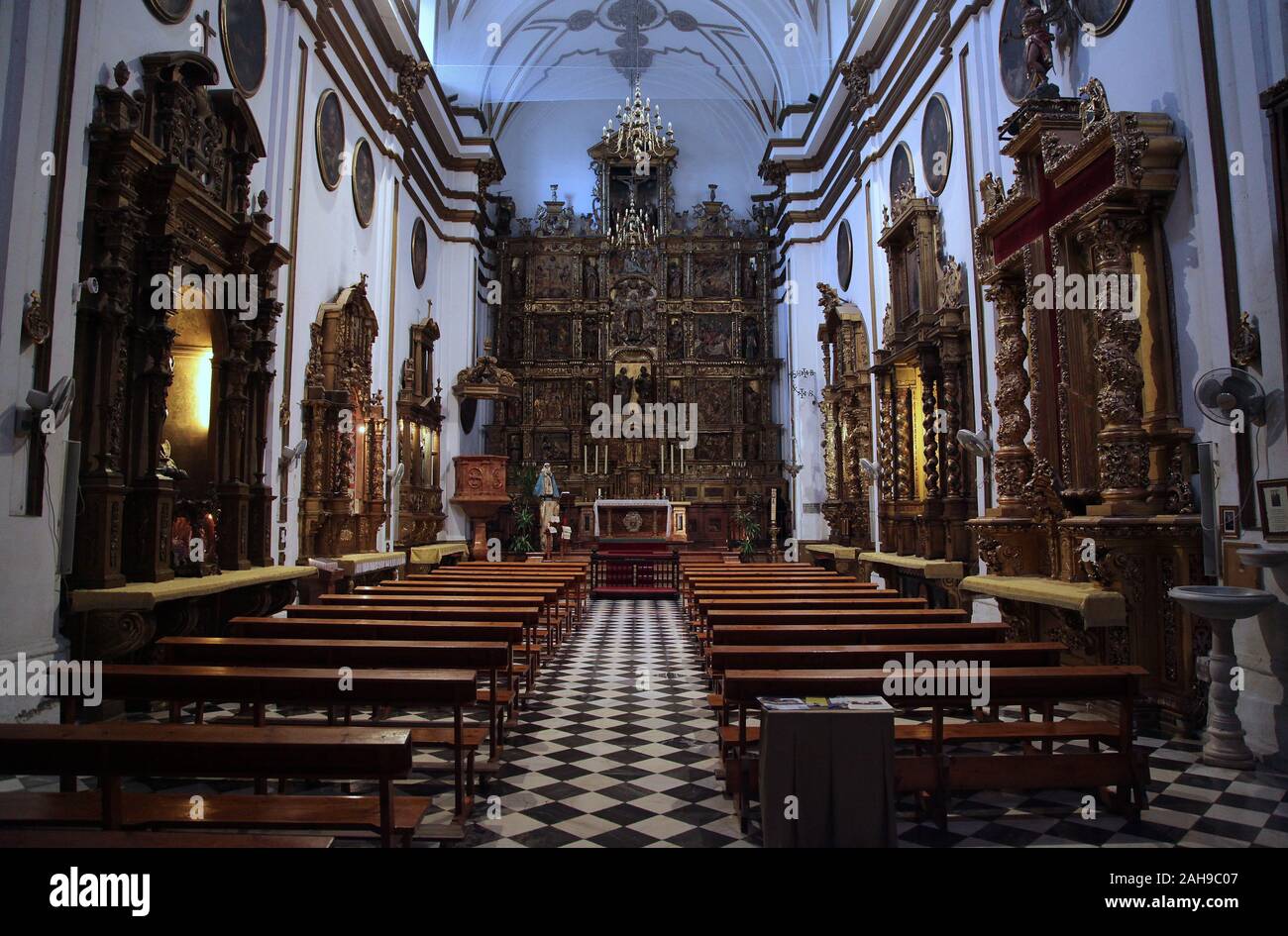 Intérieur de la Cathédrale Notre Dame de l'Incarnation / 'la Cathédrale' dans le centre-ville de Malaga Costa del Sol Andalousie Espagne Banque D'Images