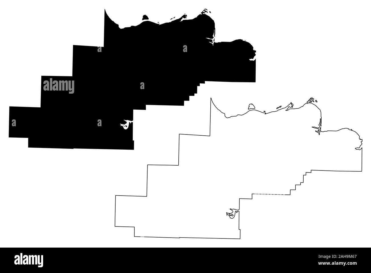 Logan Comté (Arkansas (États-Unis County, États-Unis d'Amérique,USA, États-Unis, US) map vector illustration, scribble sketch carte Sarber Illustration de Vecteur