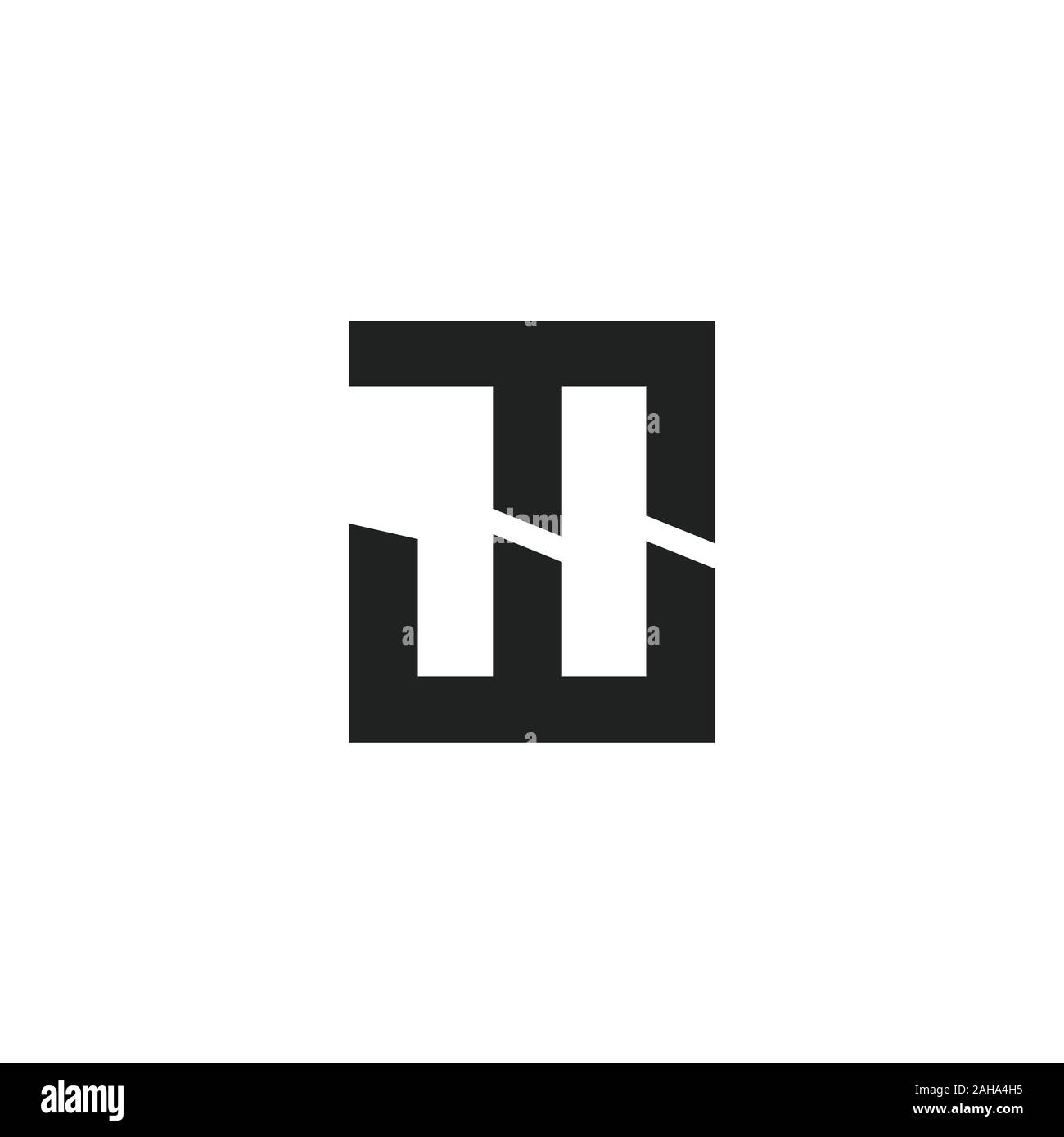 Lettre initiale fw ou modèle de conception de logo wf Illustration de Vecteur