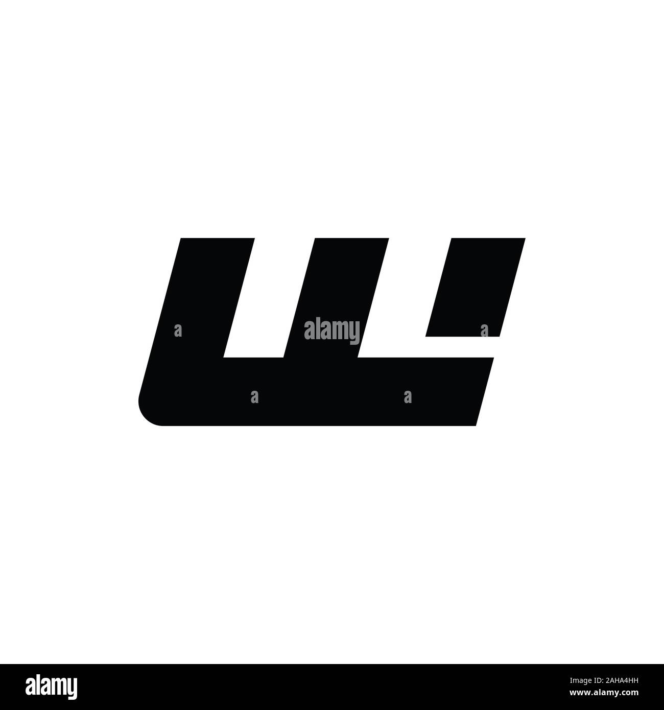 Lettre initiale fw ou modèle de conception de logo wf Illustration de Vecteur