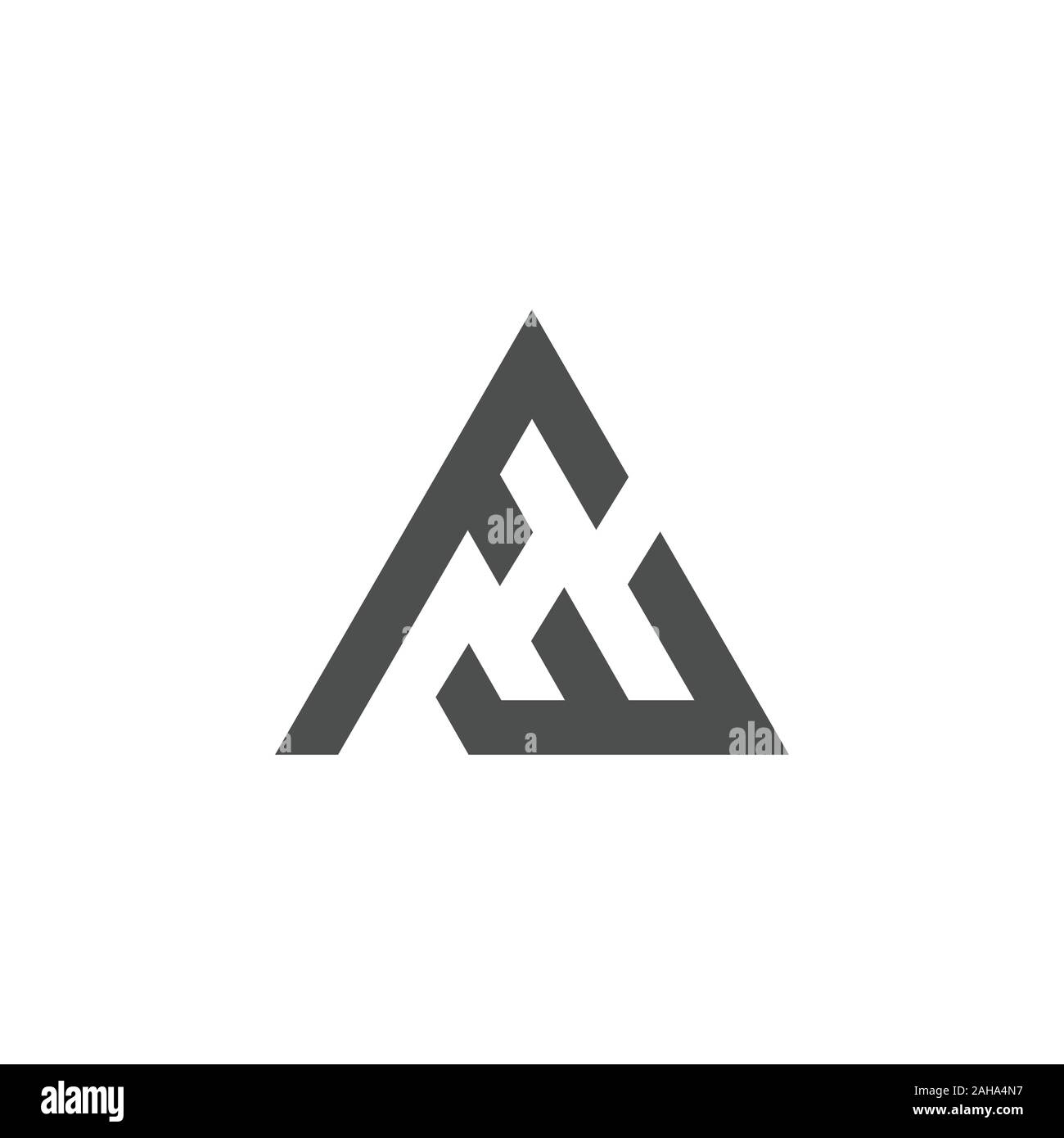 Lettre initiale fw ou modèle de conception de logo wf Illustration de Vecteur