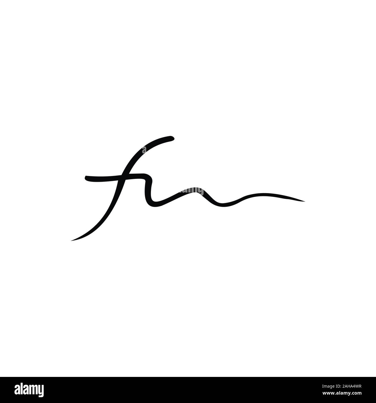 Lettre initiale fw ou modèle de conception de logo wf Illustration de Vecteur