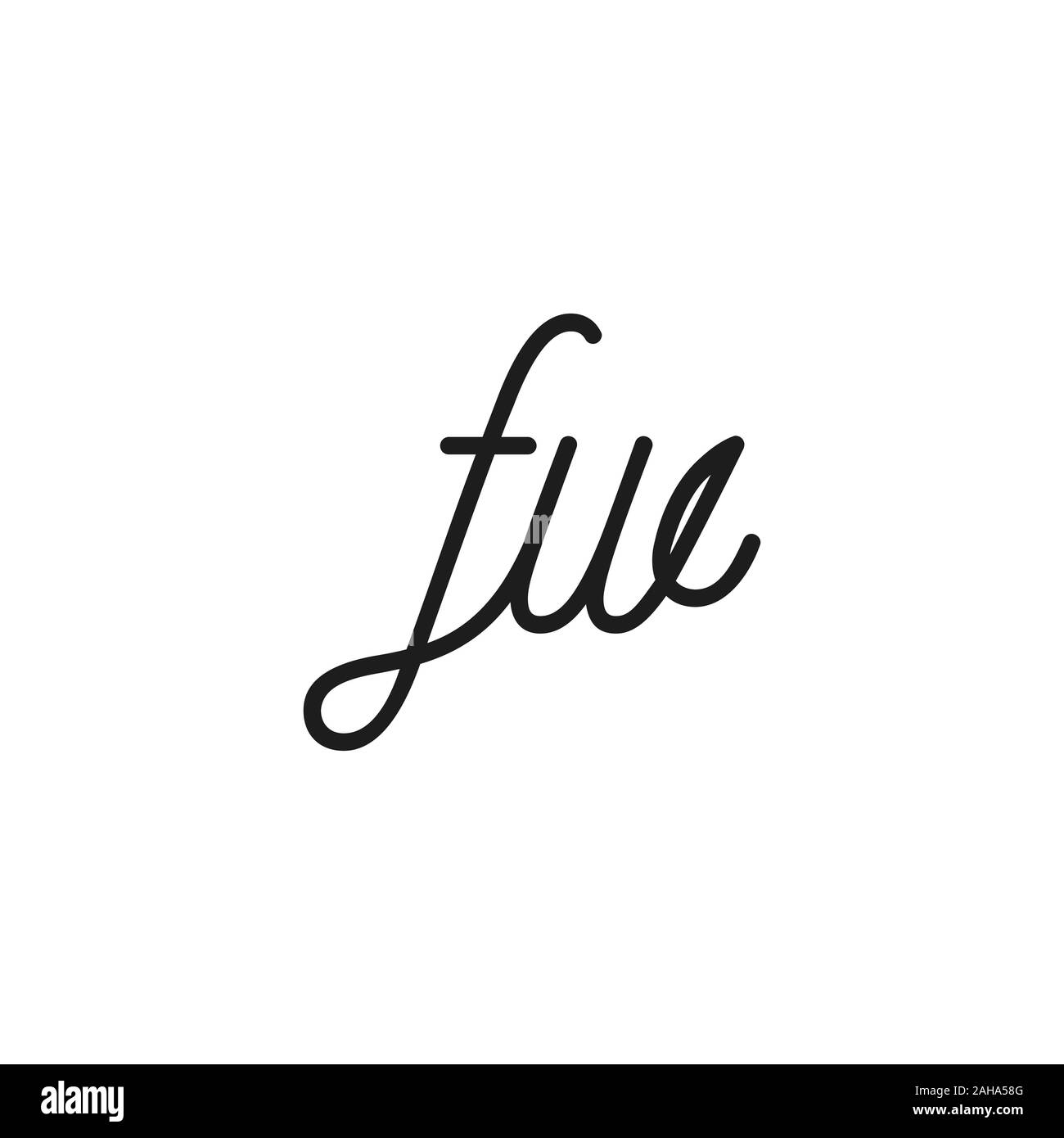 Lettre initiale fw ou modèle de conception de logo wf Illustration de Vecteur