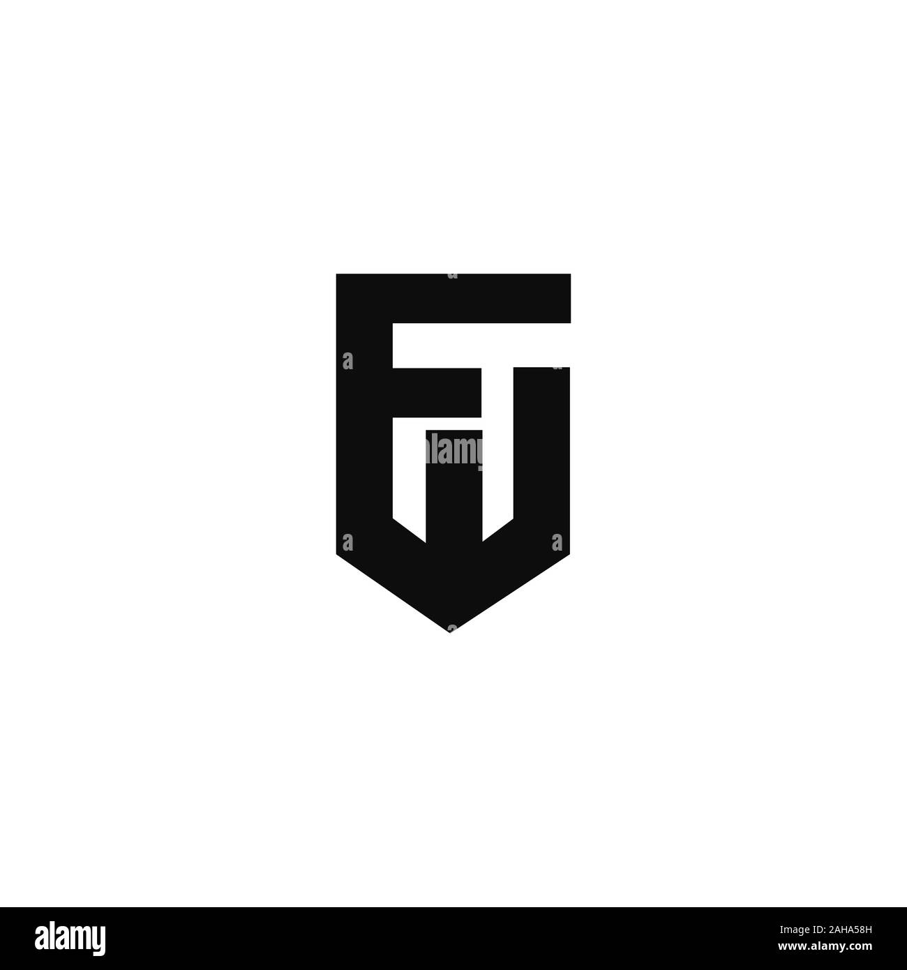 Lettre initiale fw ou modèle de conception de logo wf Illustration de Vecteur