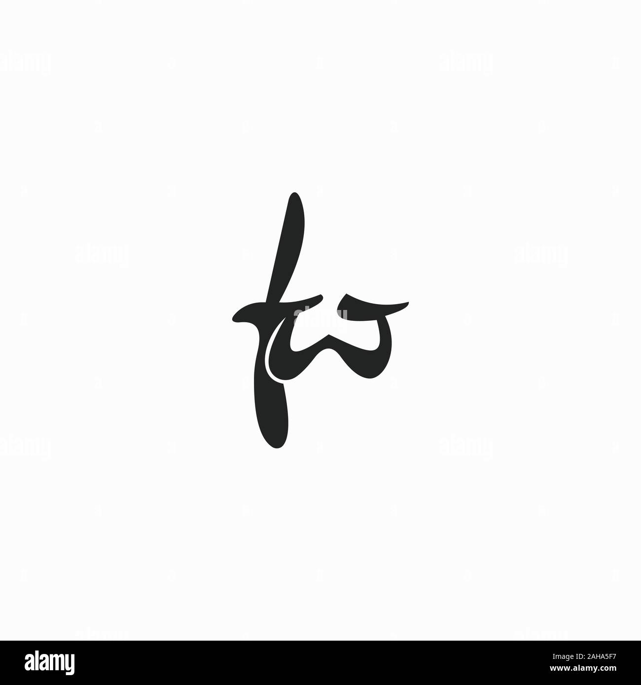 Lettre initiale fw ou modèle de conception de logo wf Illustration de Vecteur