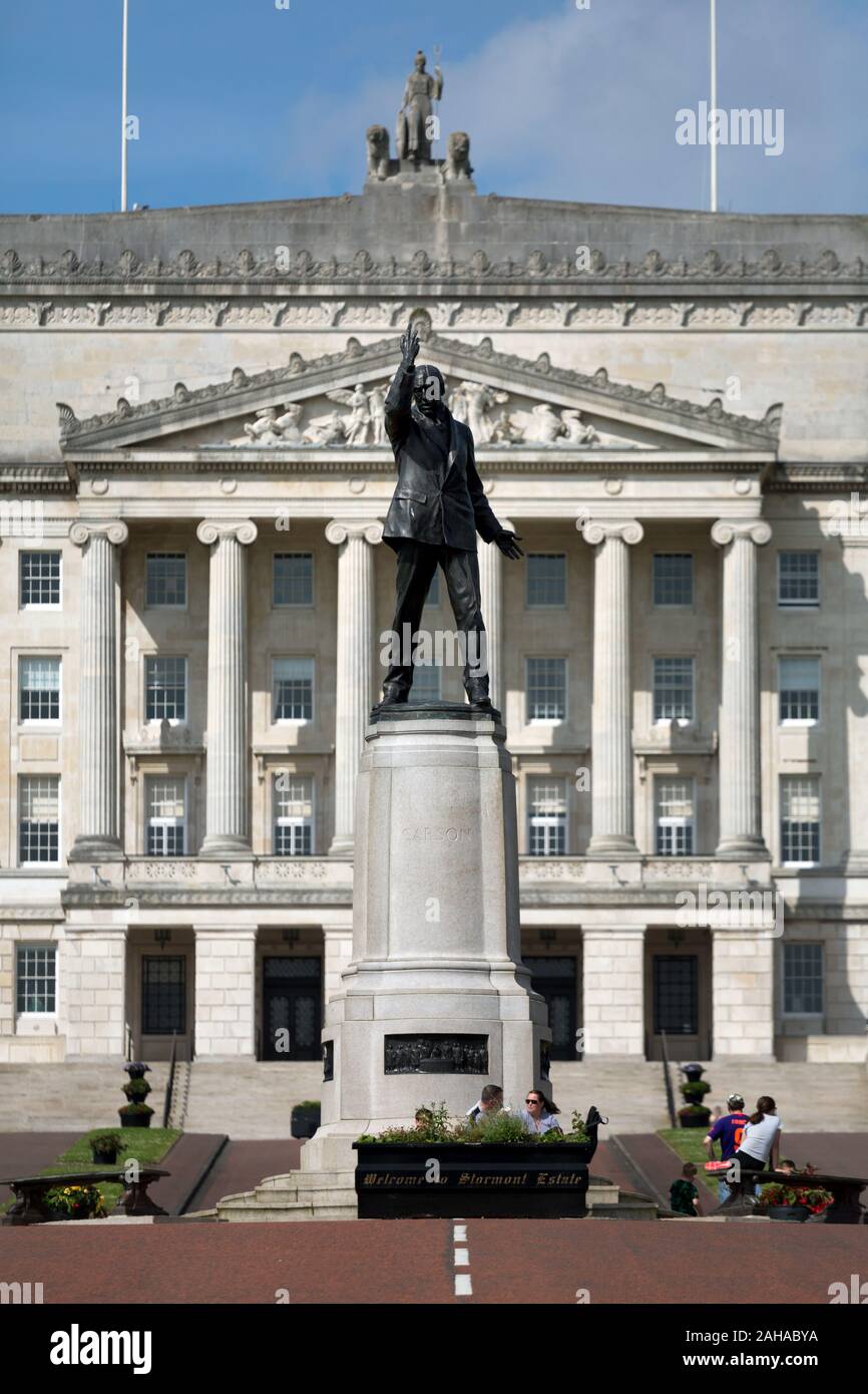 15.07.2019, Belfast, Irlande du Nord, Grande-Bretagne - Stormont Castle, siège de l'Assemblée d'Irlande du Nord et le gouvernement de l'Irlande du Nord - sus Banque D'Images