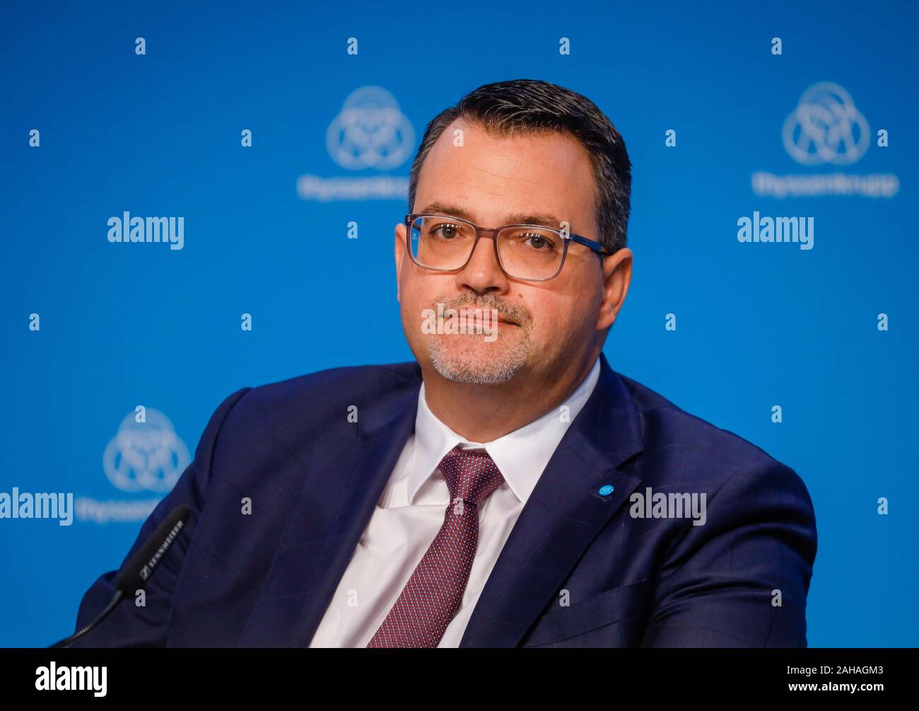 21.11.2019, Essen, Rhénanie du Nord-Westphalie, Allemagne - Oliver Burkhard, Membre du Directoire de ThyssenKrupp AG, Vice-président exécutif en charge des Banque D'Images