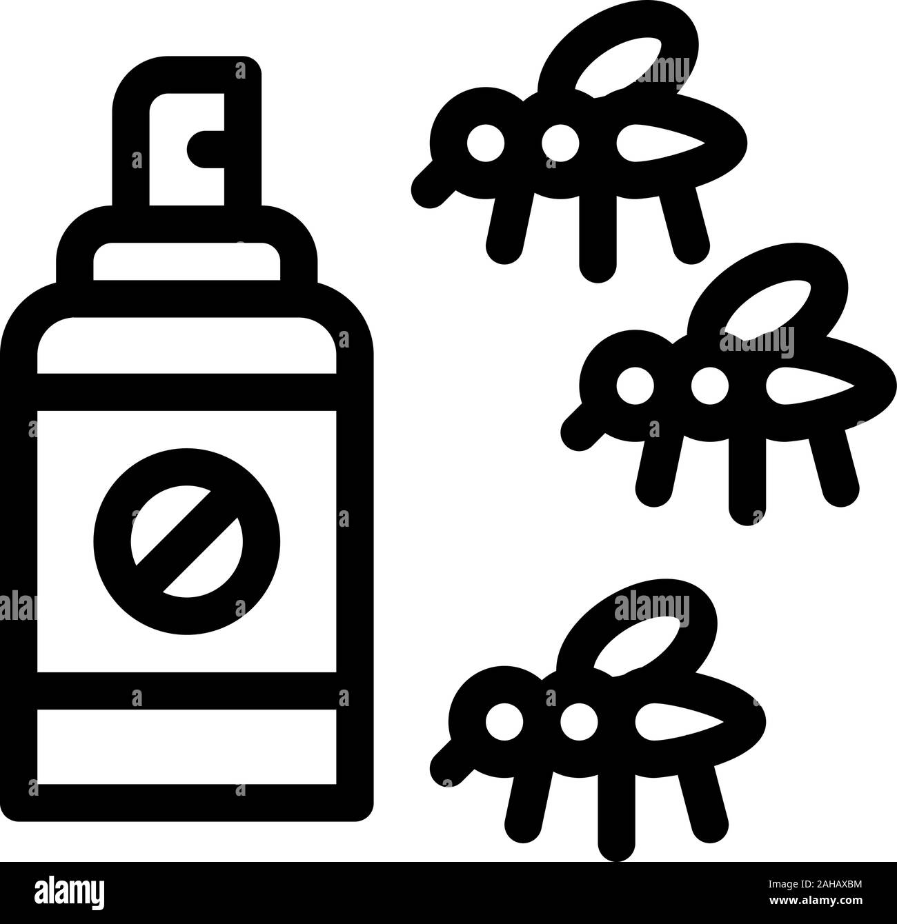 Spray moustique vecteur icône Illustration Contour Illustration de Vecteur