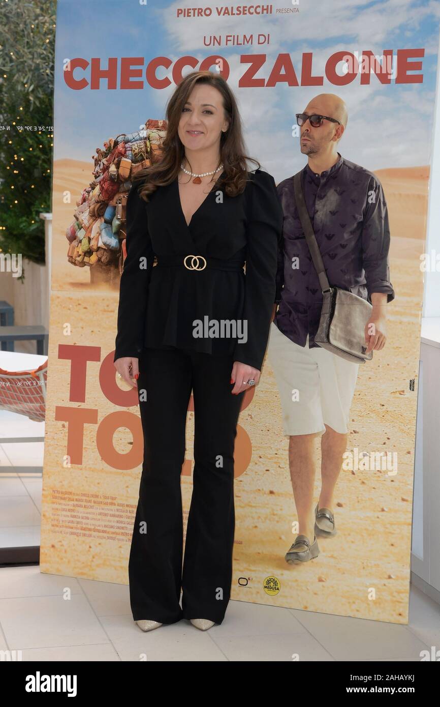Arianna Scommegna assiste à la Tolo Tolo film photocall à l'hôtel Le Méridien à Rome. Banque D'Images