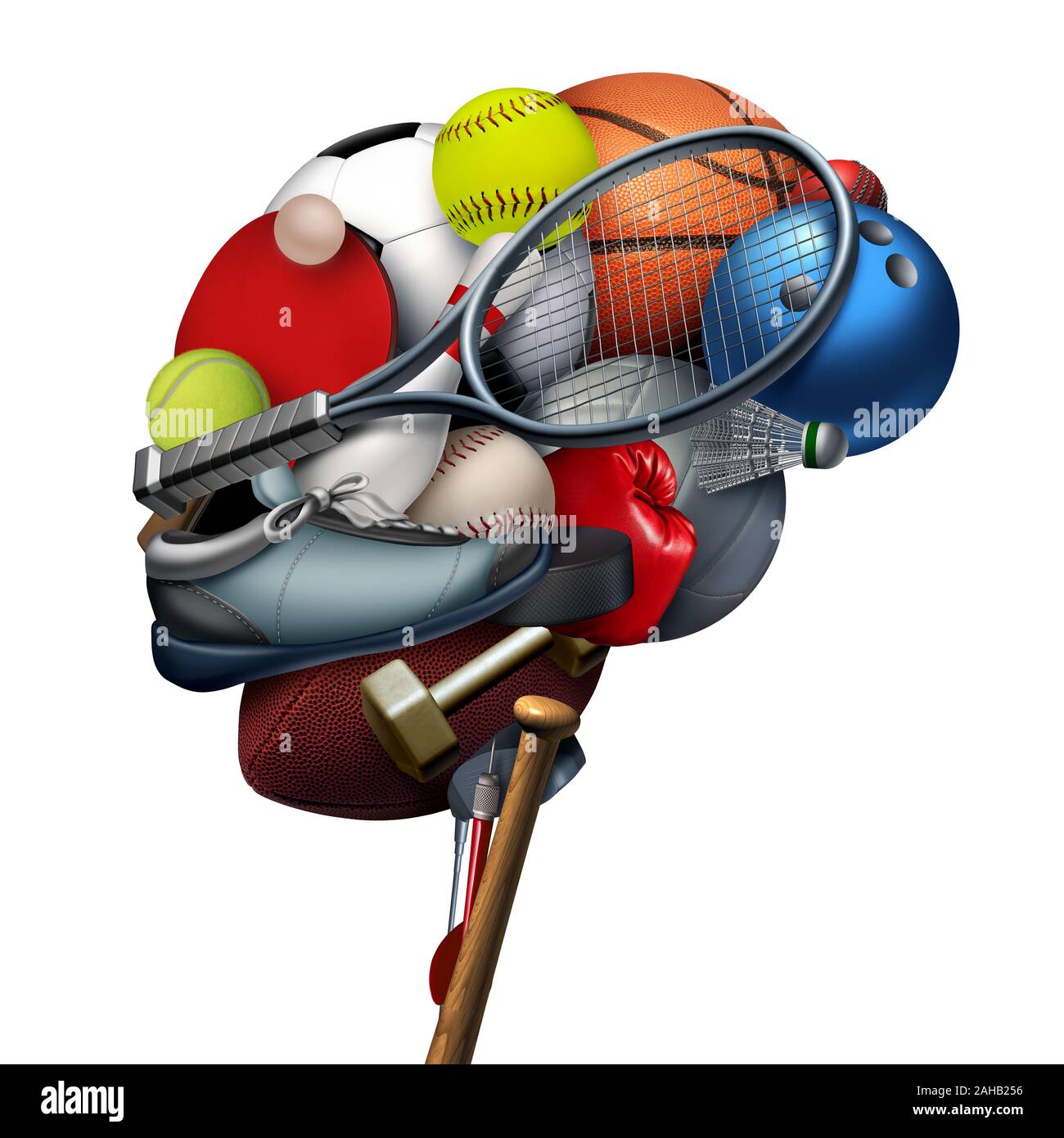 Le cerveau et la psychologie du sport Sport concept comme un groupe d ...