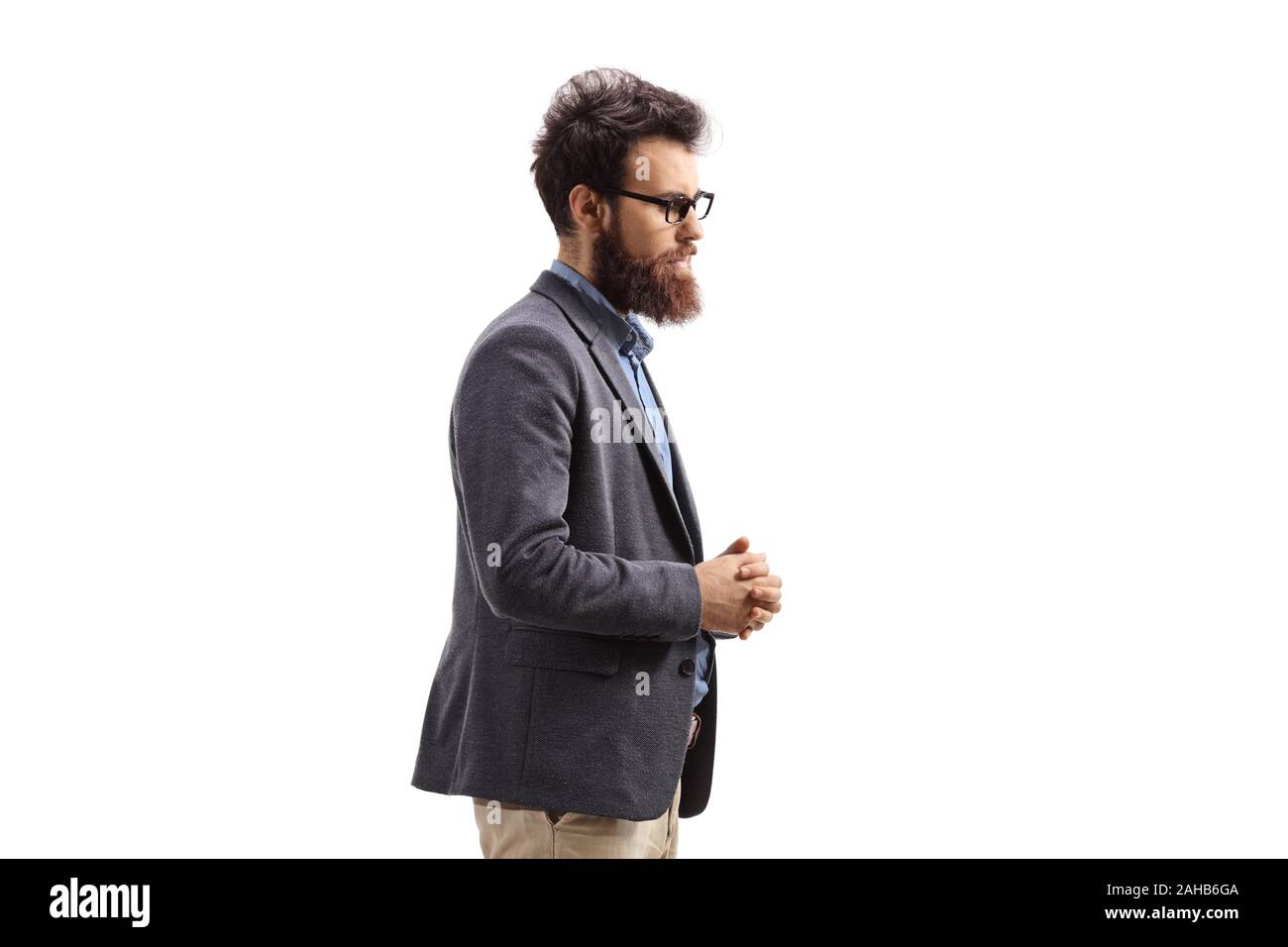 Homme barbu profil Banque de photographies et d’images à haute ...