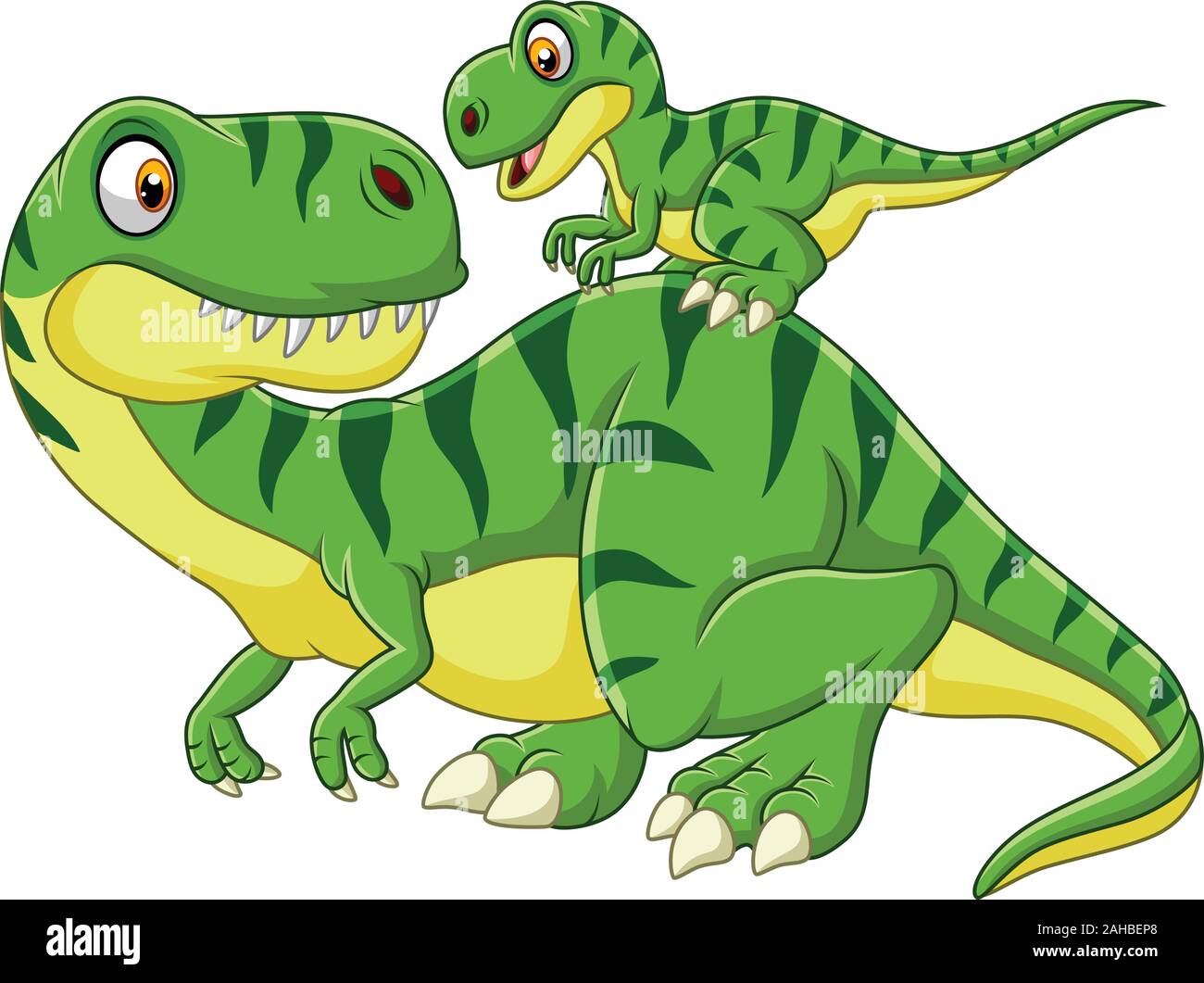 La Mere Et Le Bebe Dinosaure Cartoon Image Vectorielle Stock Alamy