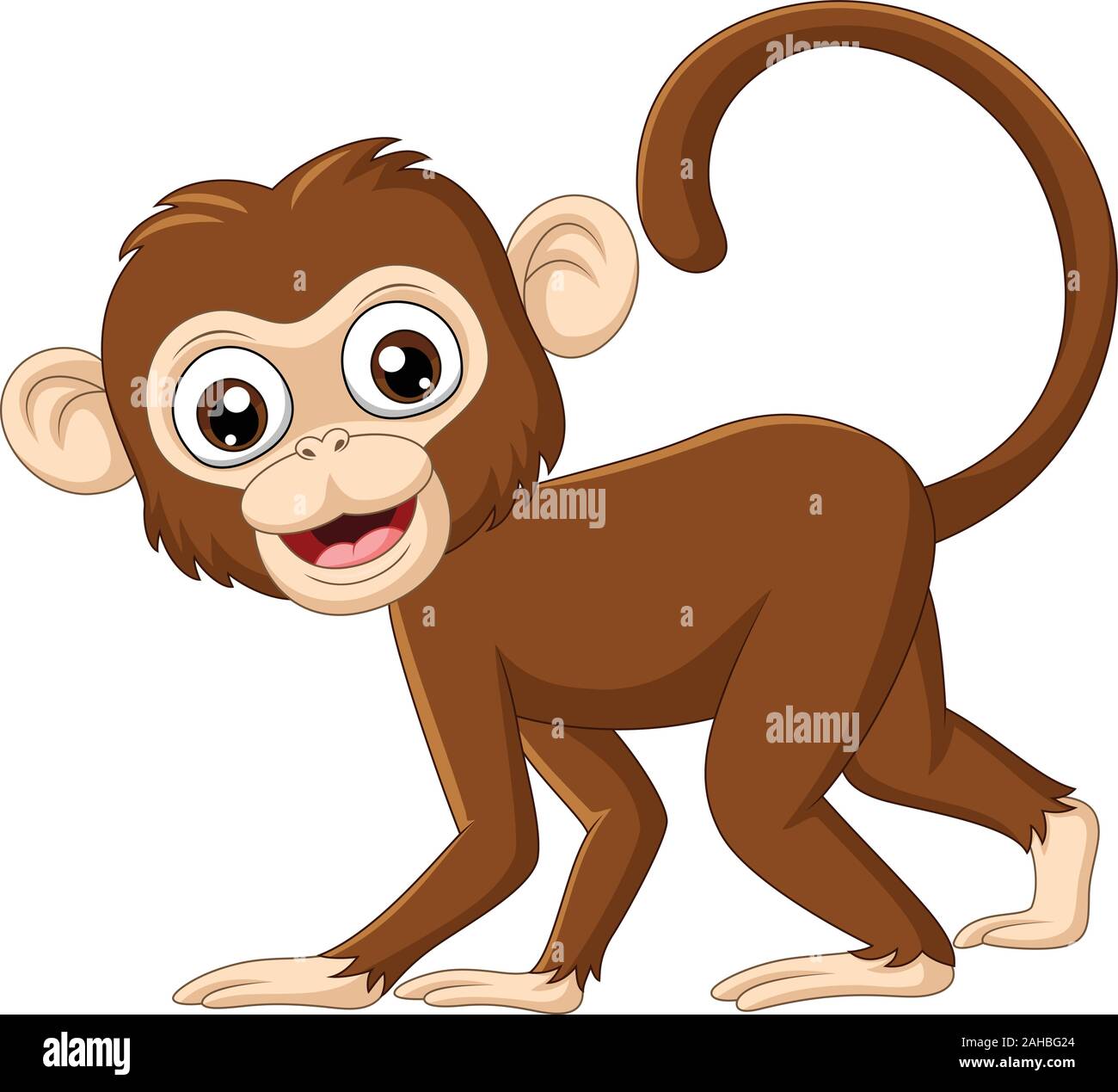 Mignon Bebe Singe Sur Fond Blanc Image Vectorielle Stock Alamy