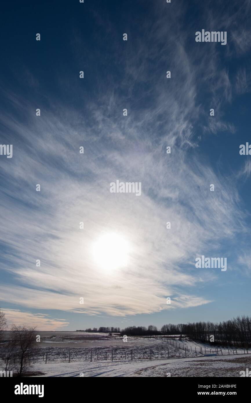 Grand Ciel d'hiver Banque D'Images