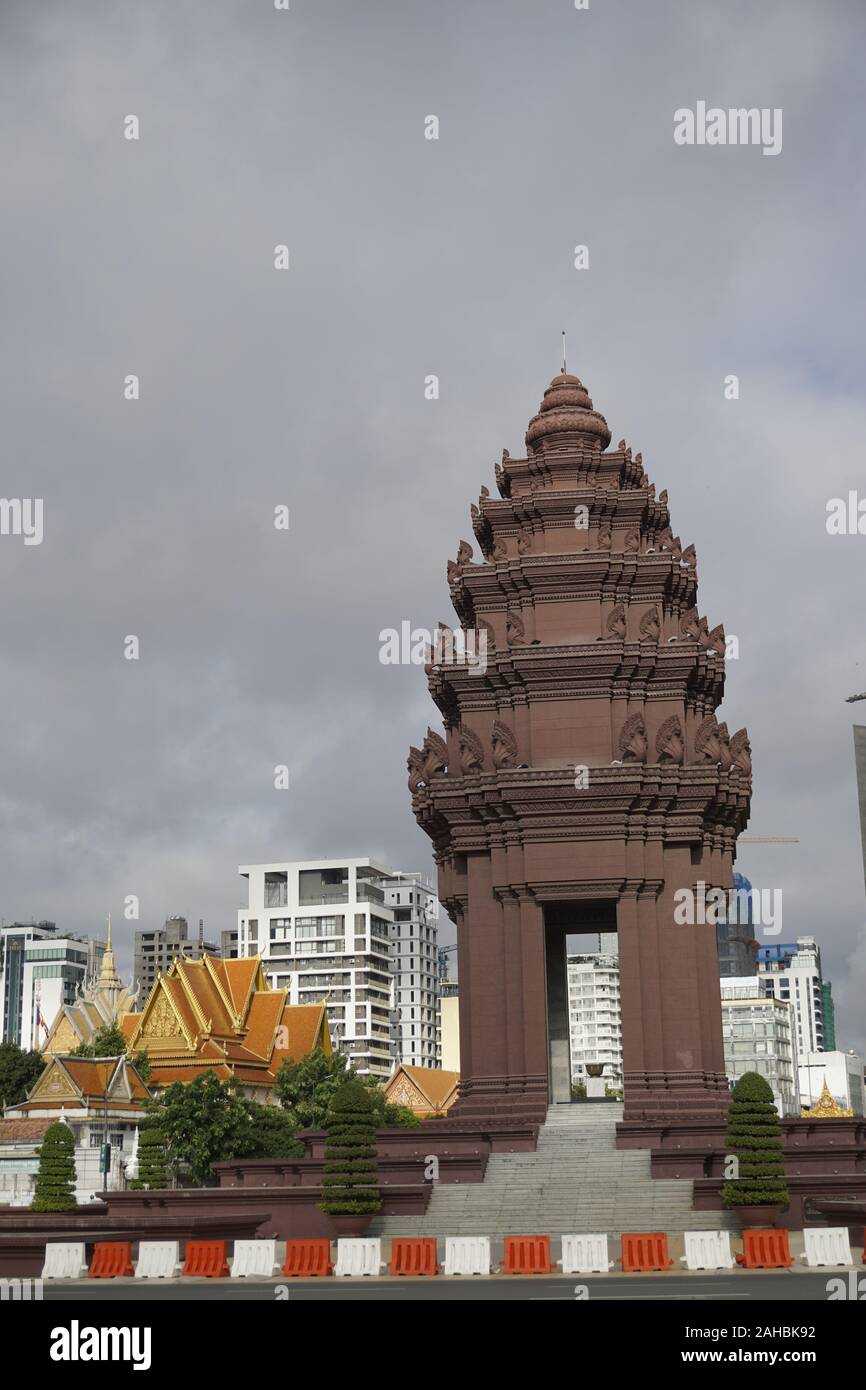 Monument de l'indépendance, Phnom Penh, Cambodge Banque D'Images