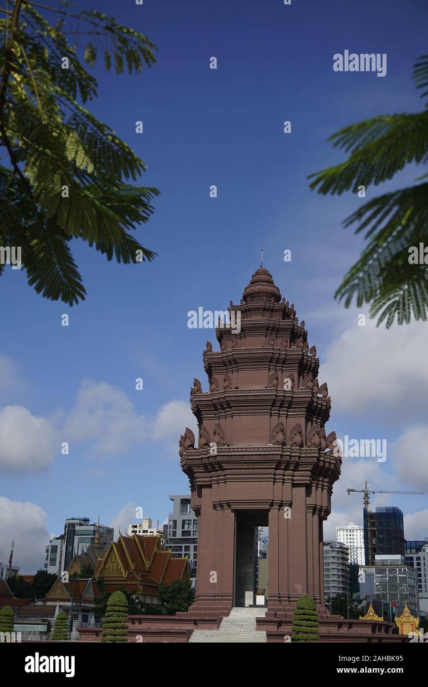 Monument de l'indépendance, Phnom Penh, Cambodge Banque D'Images