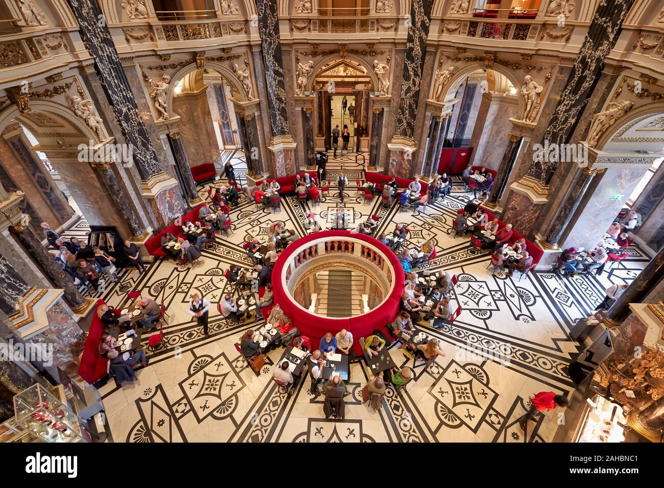 Le café à l'intérieur de Kunsthistorisches Museum. Vienne Autriche Banque D'Images