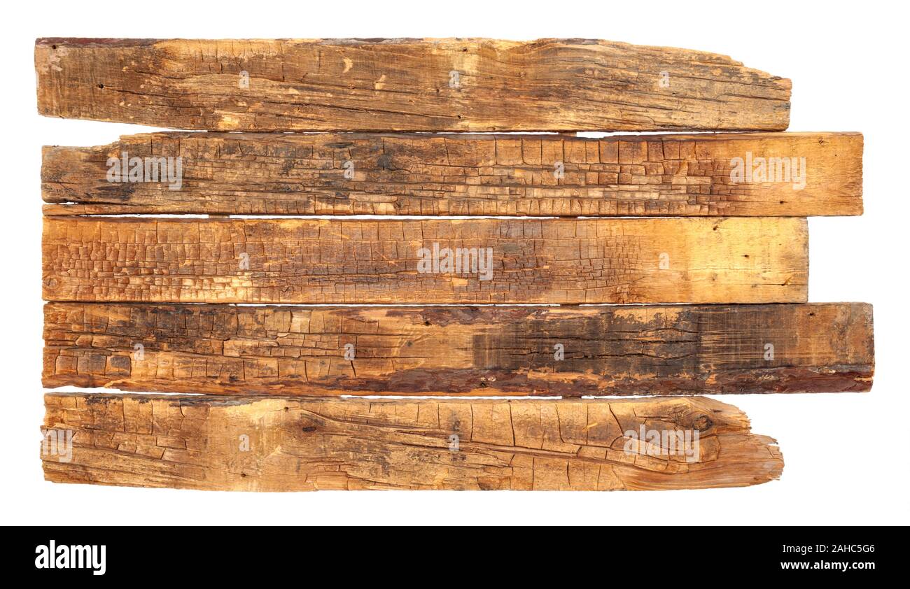 Planche de bois isolé sur fond blanc Banque D'Images