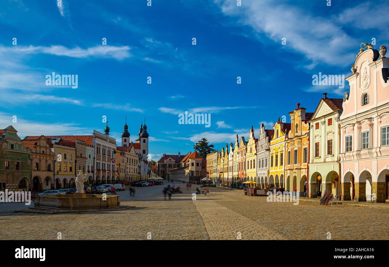 Les rues pittoresques de Telc. République tchèque Banque D'Images