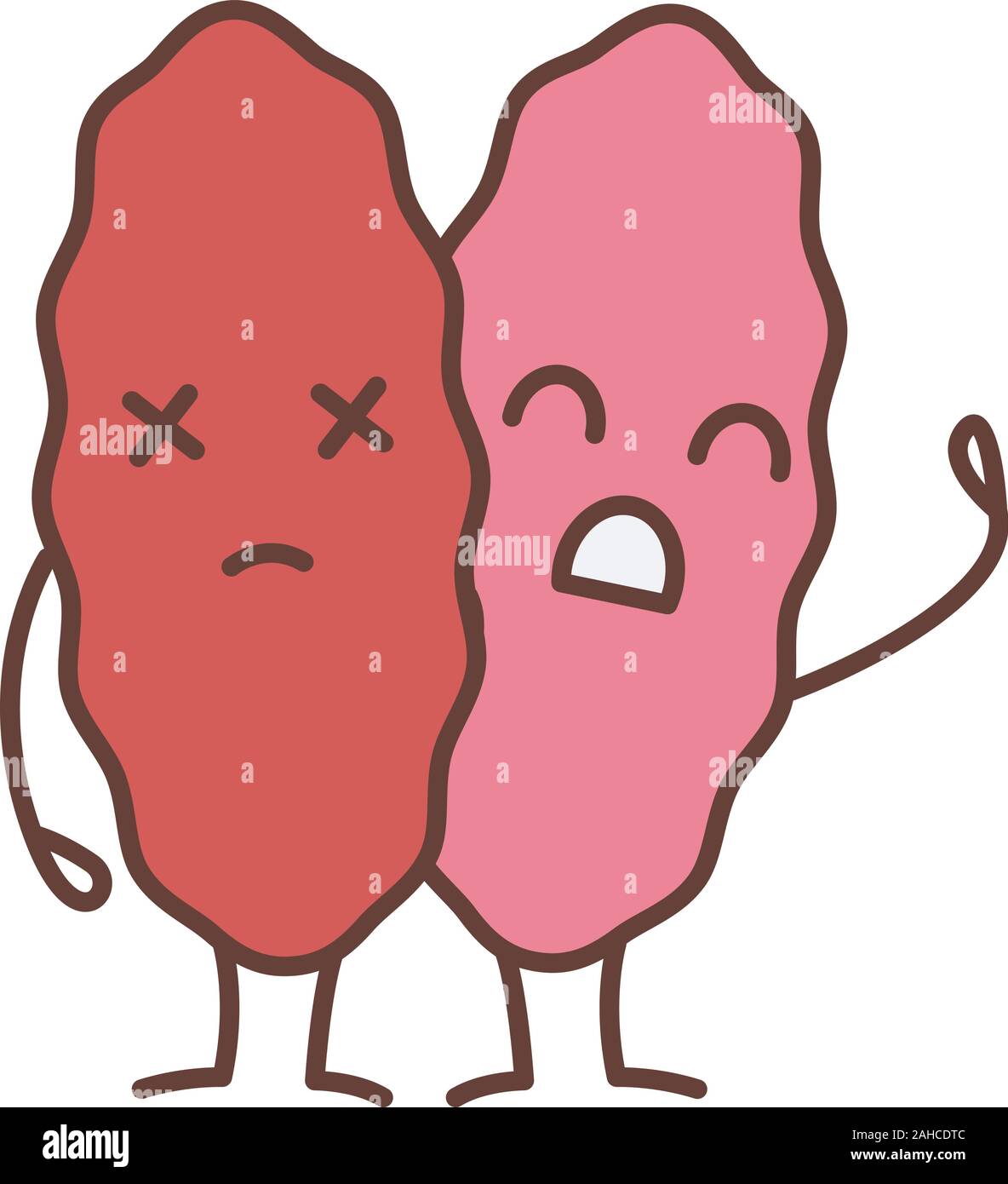 Triste thymus couleur emoji icône. Organes hématopoïétiques primaires. Les maladies auto-immunes. Vector illustration isolé Illustration de Vecteur
