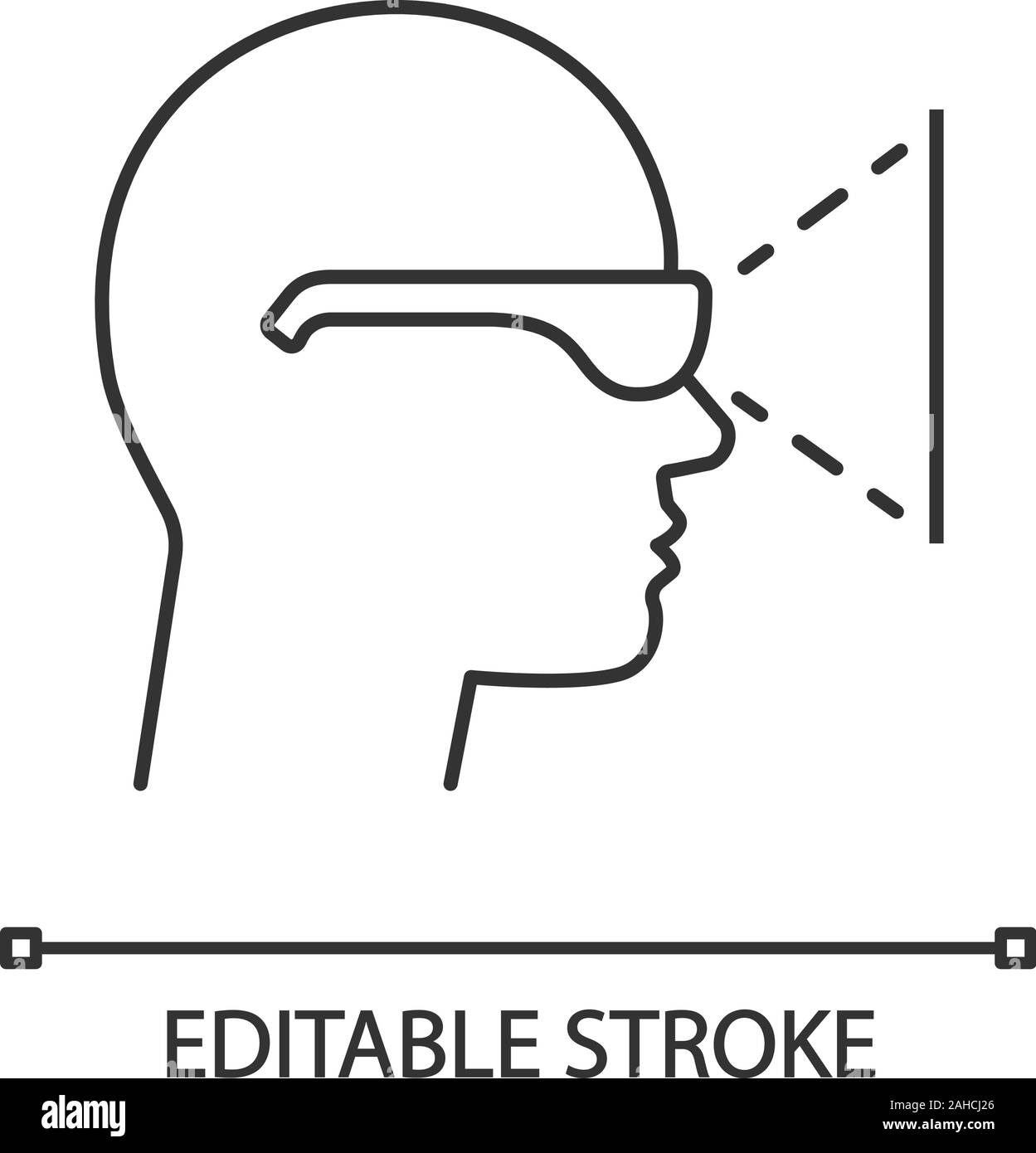 VR Player Vue de côté l'icône linéaire. Fine ligne illustration. Joueur de réalité virtuelle. Les lunettes 3D. Symbole de contour. Vector isolated silhouette. Modifiable Illustration de Vecteur VR Player Vue de côté l'icône linéaire. Fine ligne illustration. Joueur de réalité virtuelle. Les lunettes 3D. Symbole de contour. Vector isolated silhouette. Modifiable Illustration de Vecteur