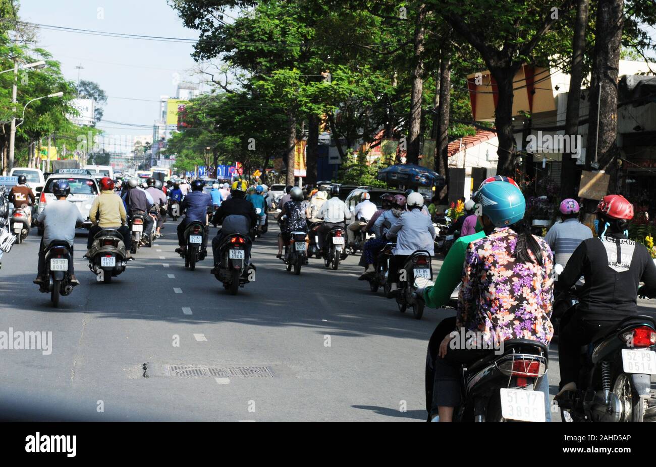 Vietnam : des tonnes d'émissions de CO2 tous les jours sont la pollution de l'air à Ho Chi Ming City Banque D'Images