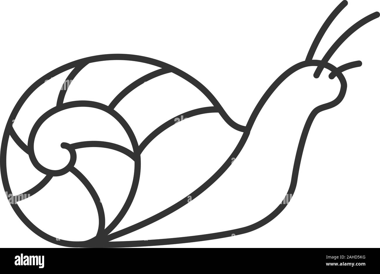 Icône linéaire de l'escargot. Fine ligne illustration. Limace. Symbole de contour. Dessin vectoriel aperçu isolés Illustration de Vecteur
