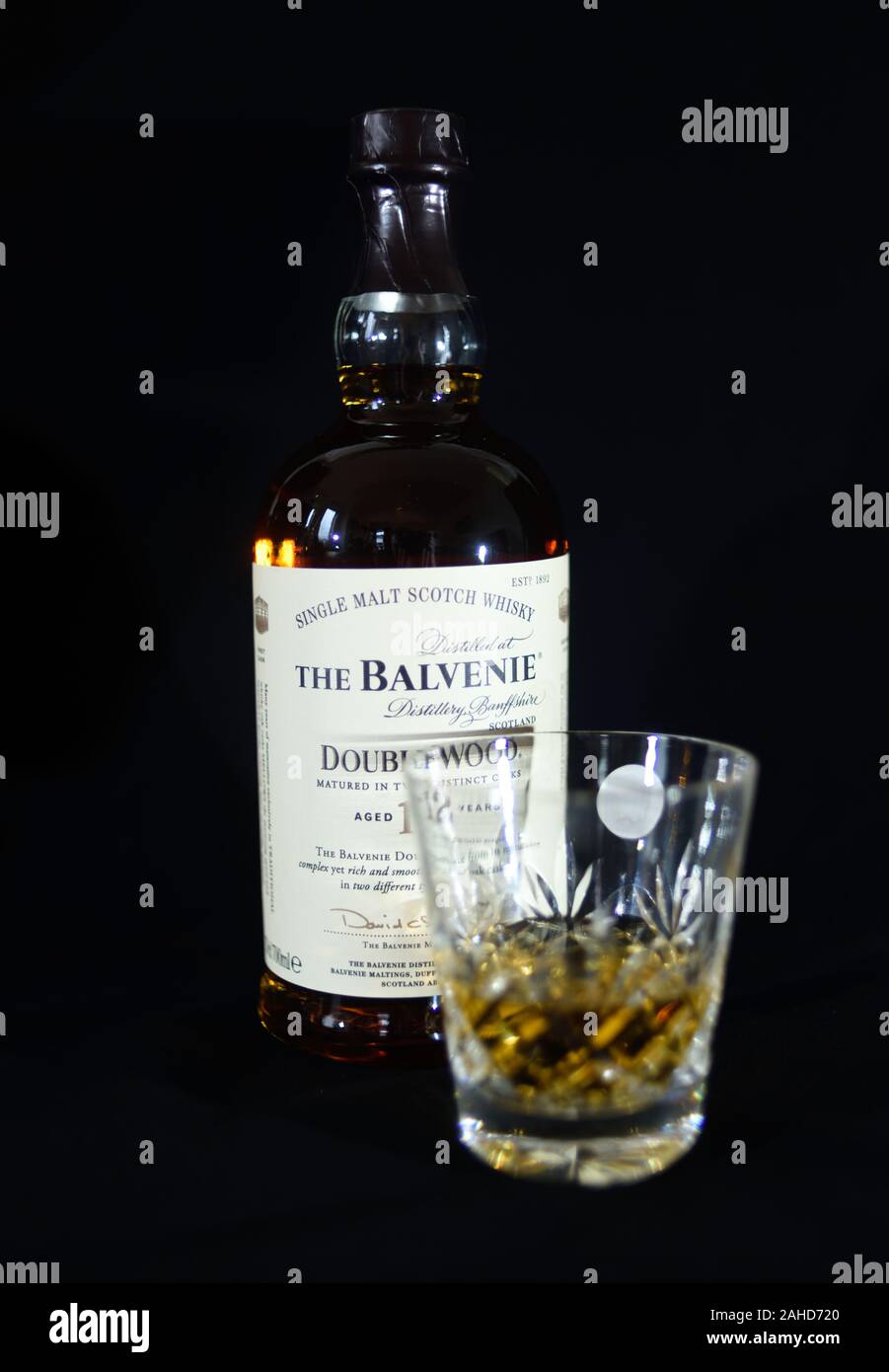 Le Single Malt Whisky Balvenie 12ans. Banque D'Images